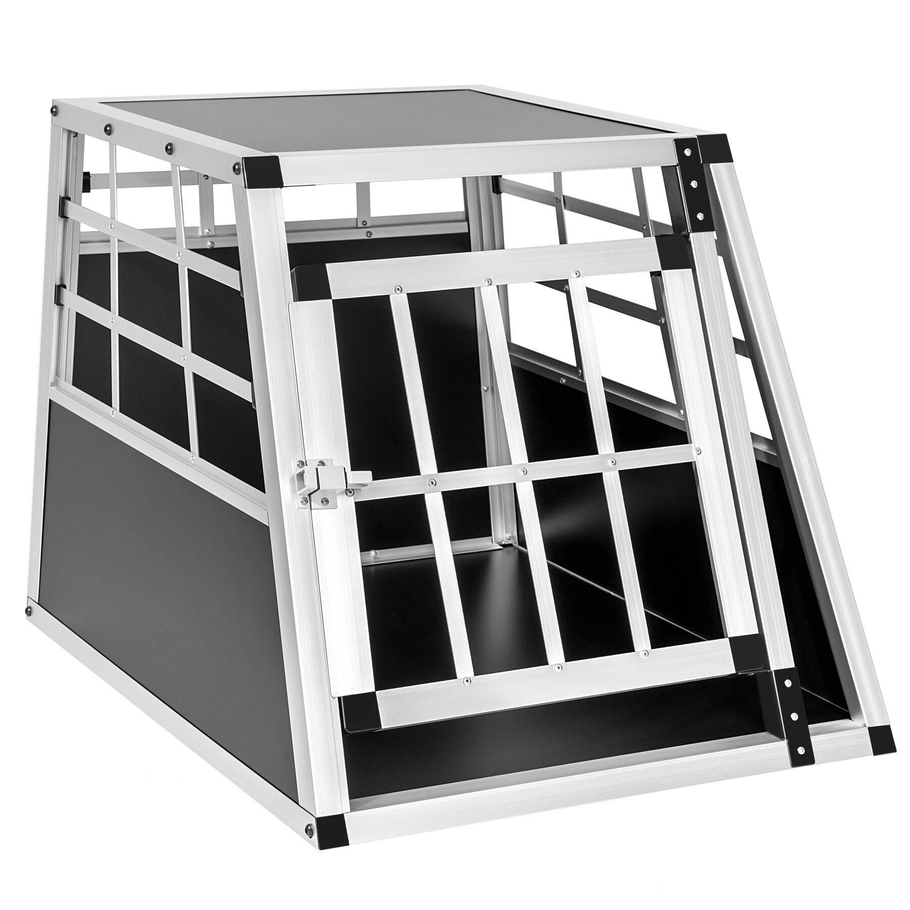 Aluminium Pet Car Crate Travel Cage Dog Puppy Cat Transport Kennel 2 sizes