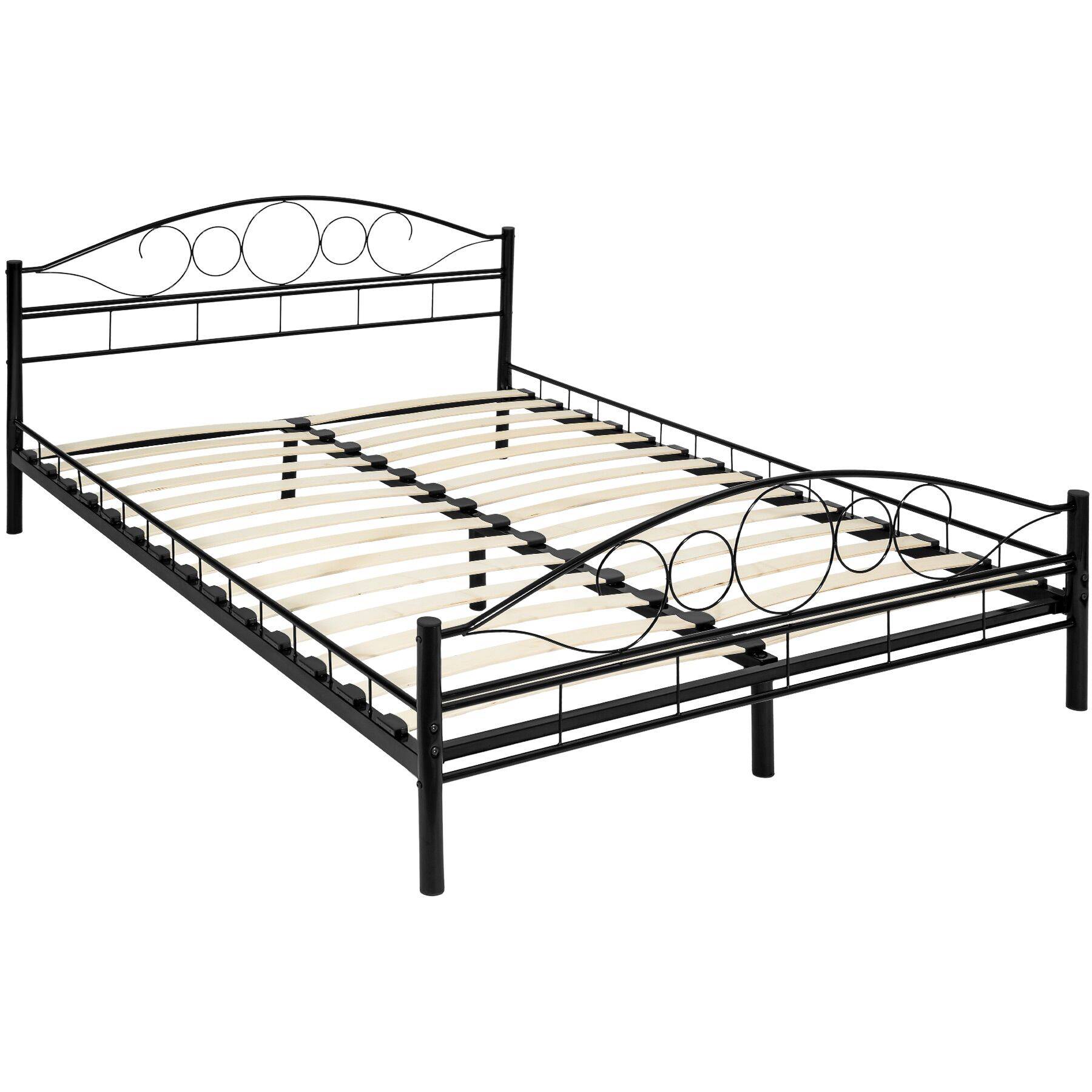Metal bed frame Art with slatted base