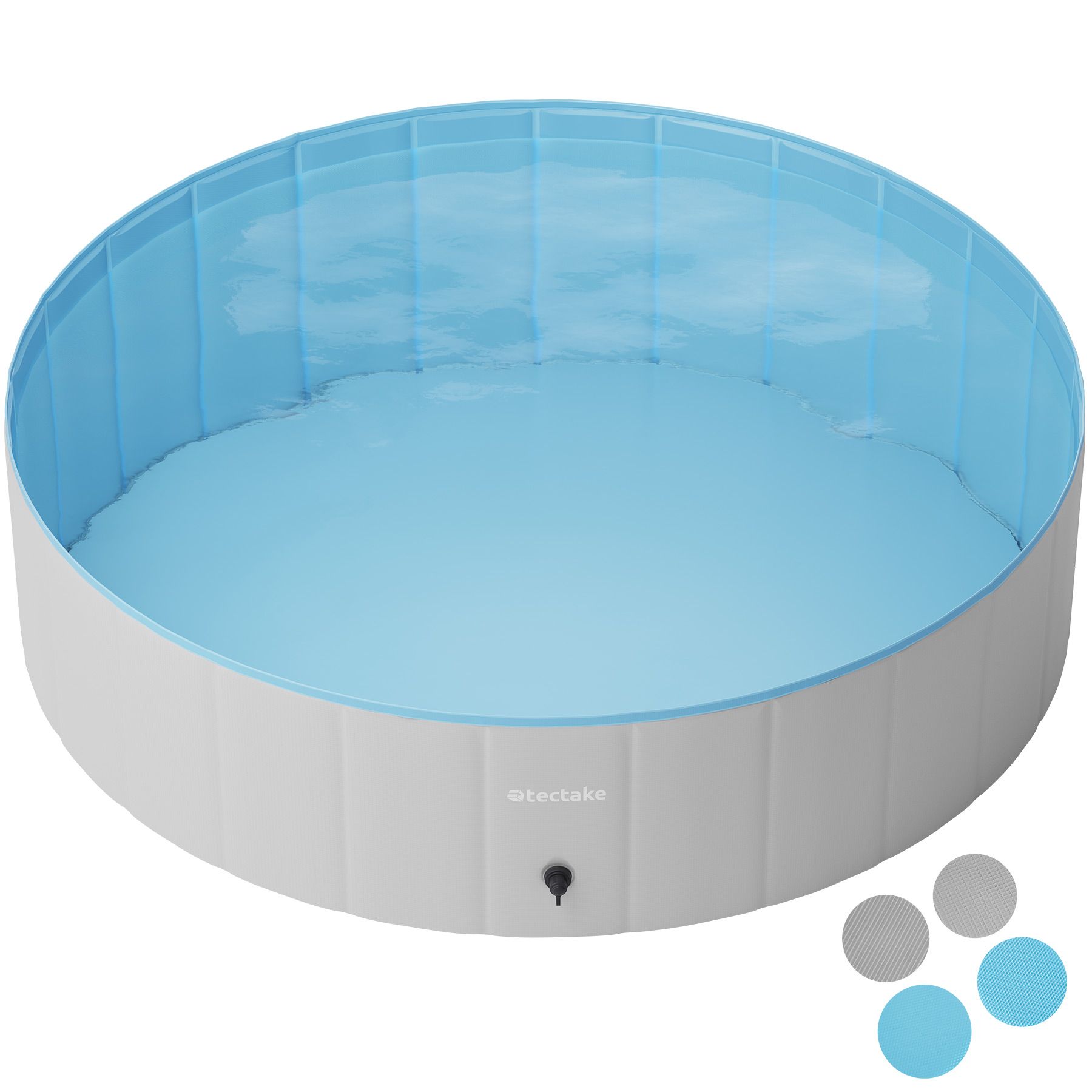Dog Pool Nele - round, non-slip and foldable, garden hose connection