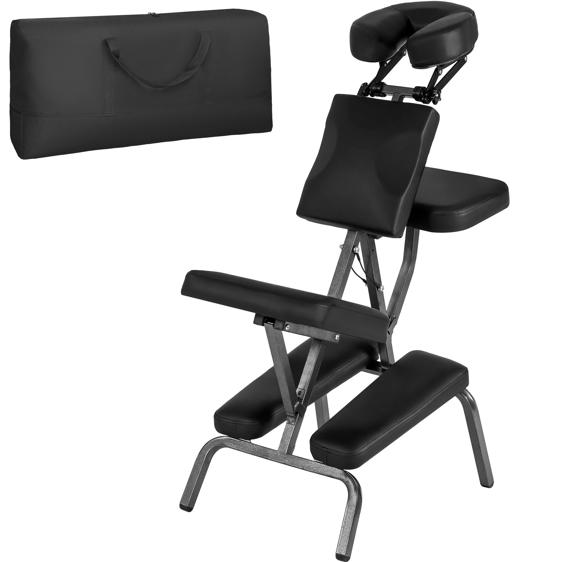 Massage Chair - foldable, cushions for head, chest, arms and seat, with carry bag