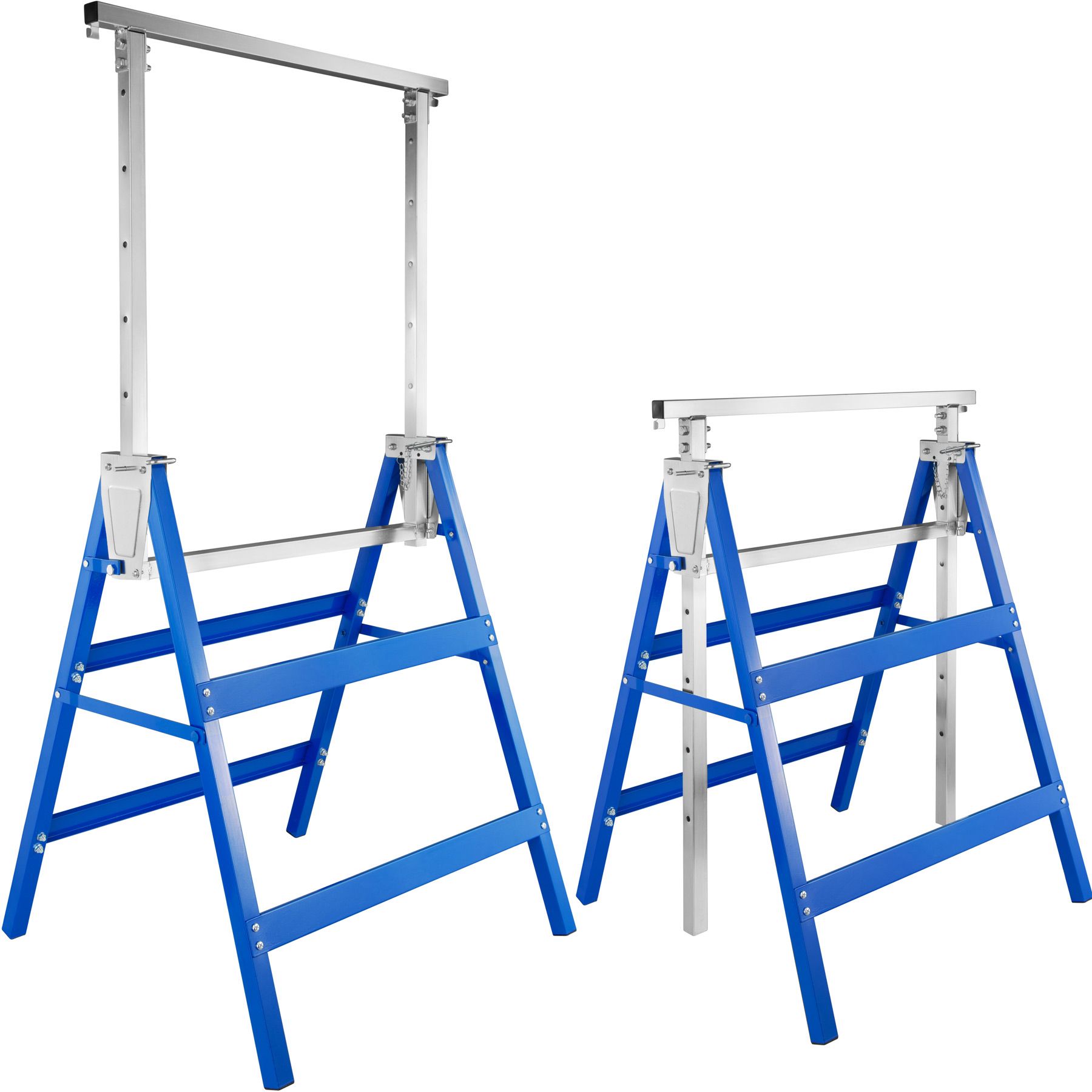 Scaffold Trestle Set of 2 - A Frame, foldable, 7-step height adjustable