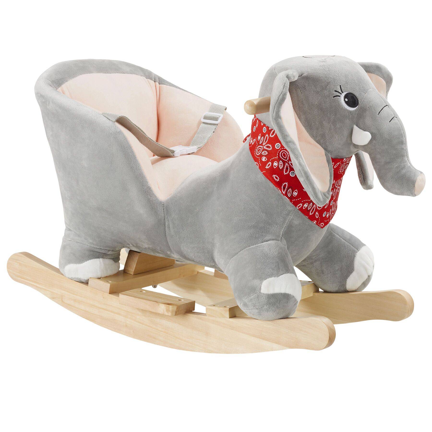 Rocking animal elephant, with plush cover, from 12 months