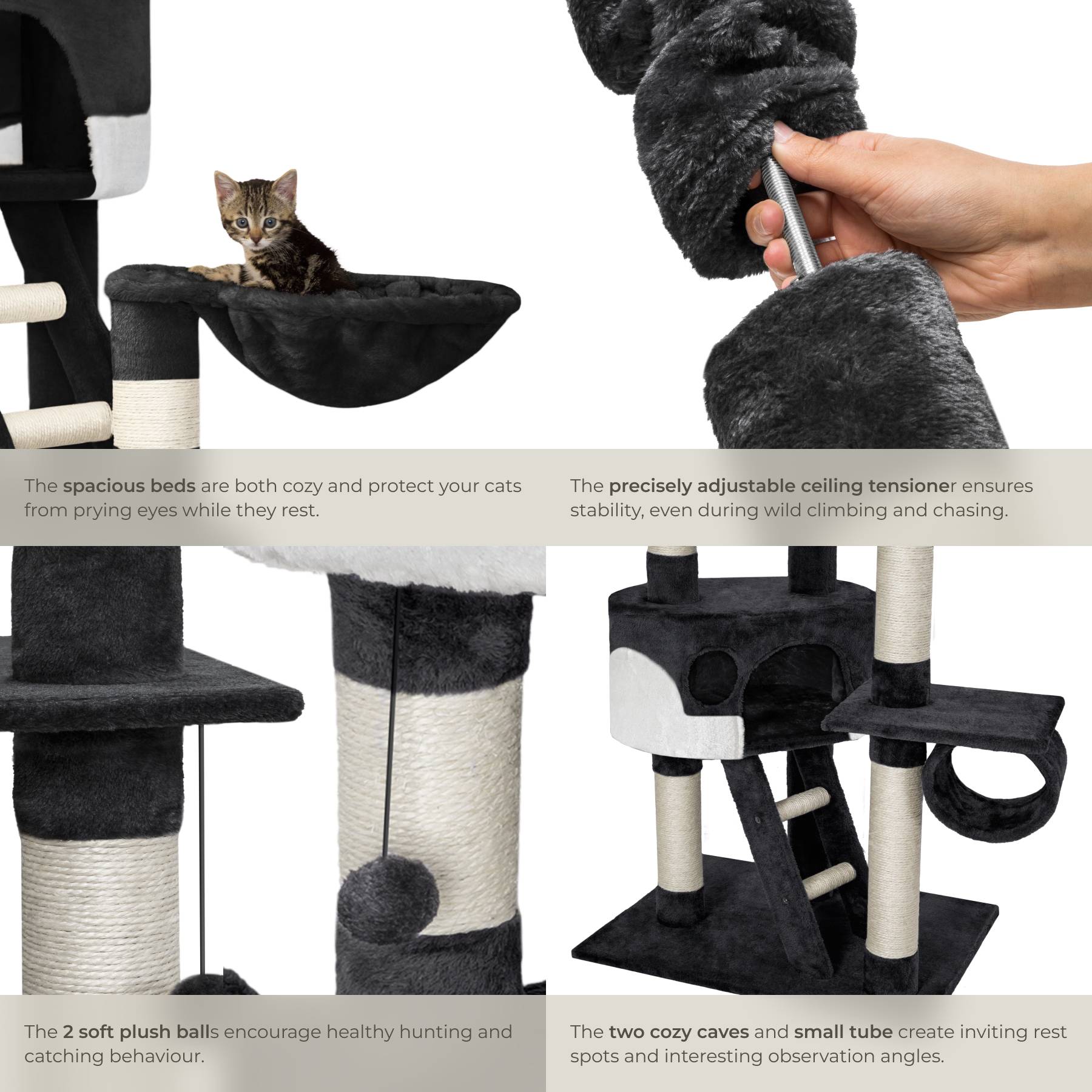 Sisal Low Profile Cat Tree Buy Cat Tree Hansi, 243 To 260 Cm