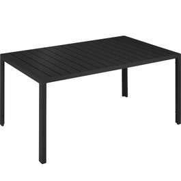 Aluminum garden table Bianca  w/ height-adjustable feet (150x90x74.5cm)