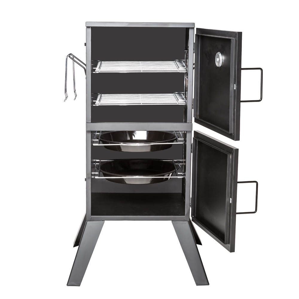 Buy Smoker BBQ, with temperature display, doors with adjustable