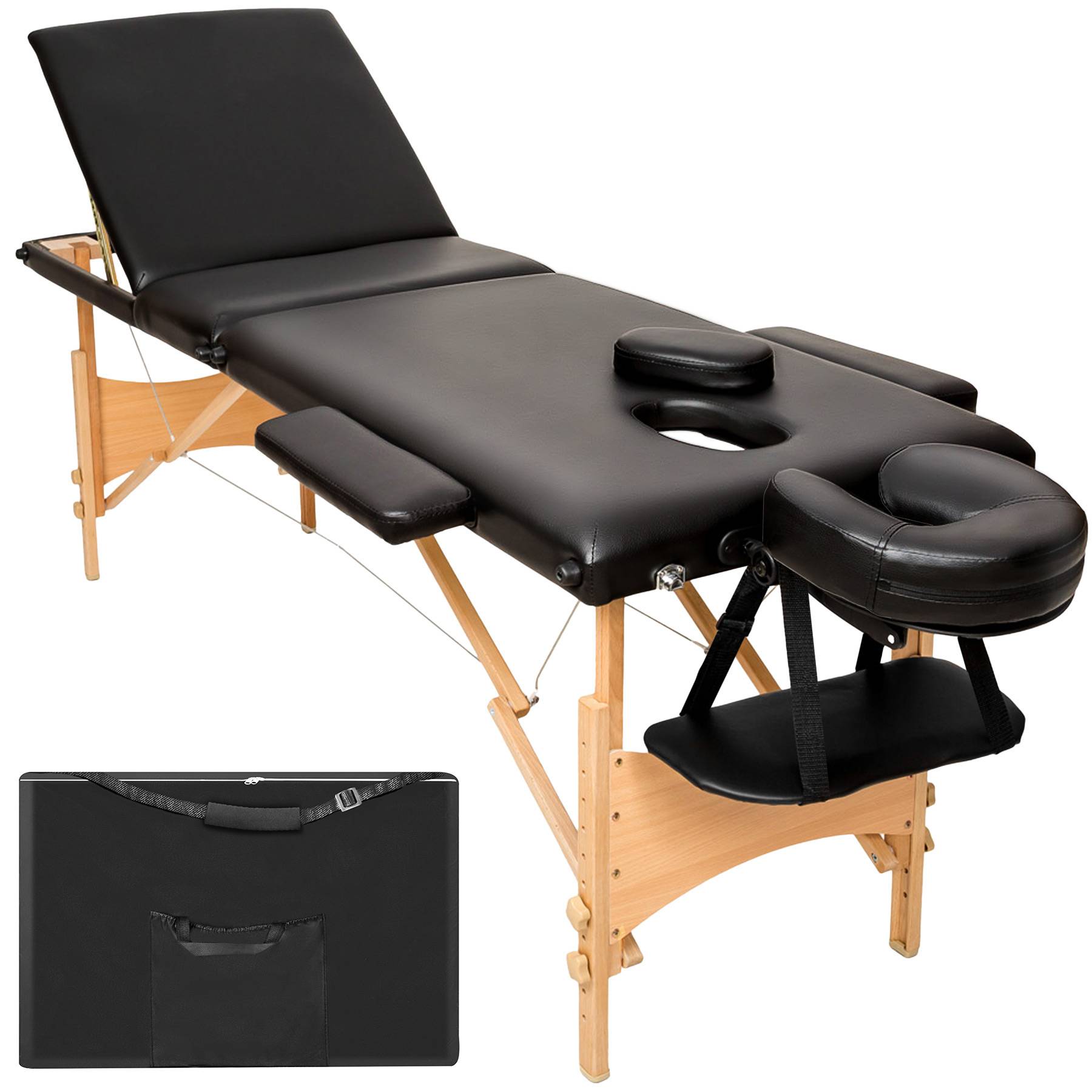 Massage Table Daniel - 3-zones, carry bag, head and armrests, 5 cm thick padding