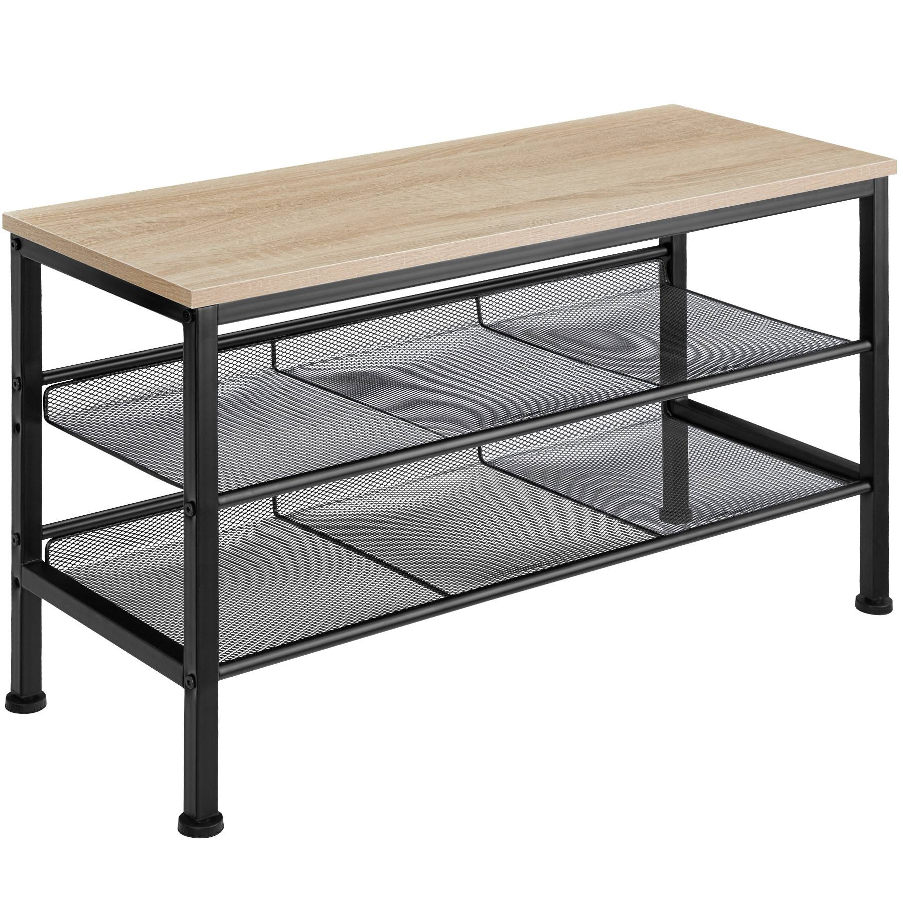 Shoe Rack Derry - surface shelf and 2 grid shelves, industrial style