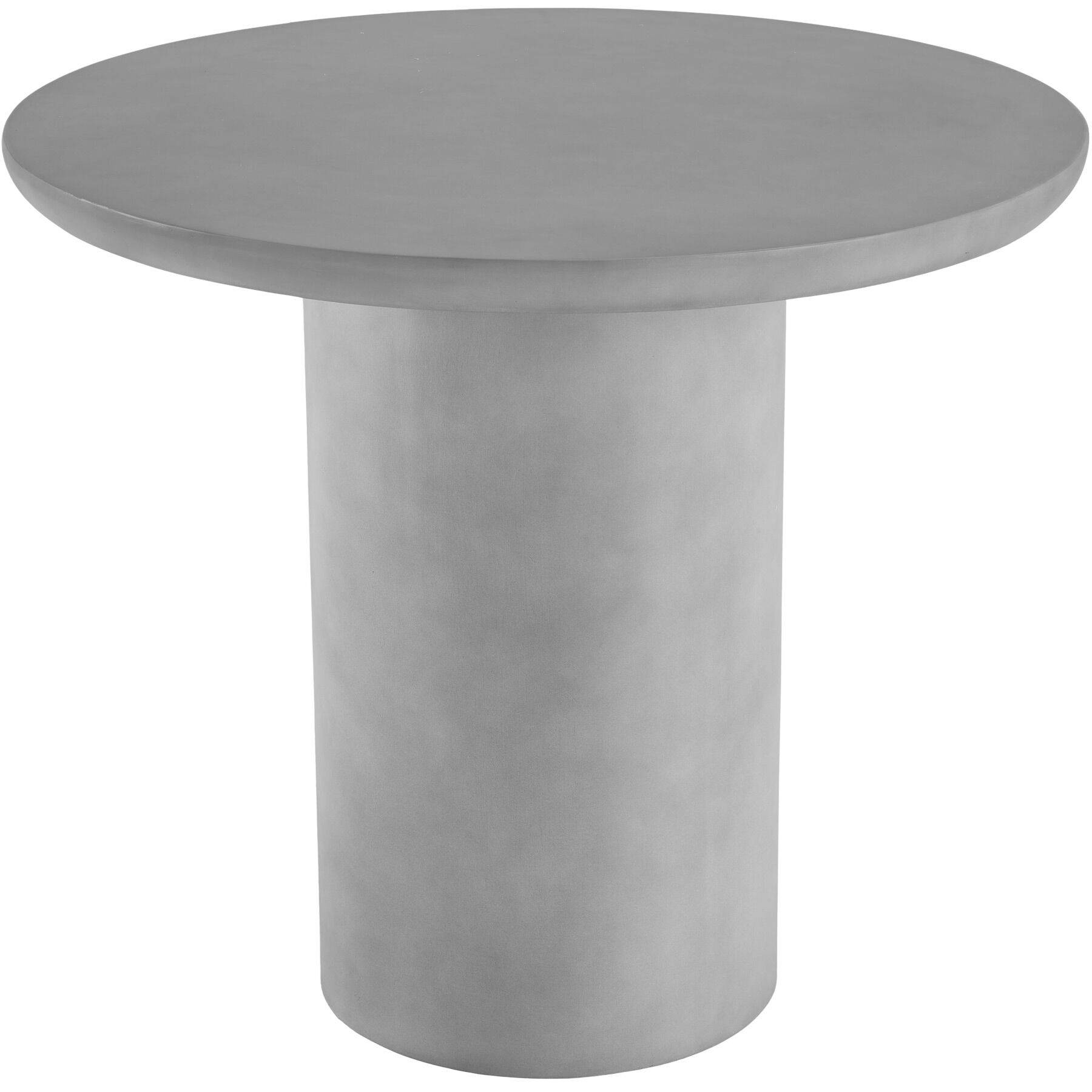 Round Garden Table Talmi in Stone Grey, Minimalist Design and Weather Safe