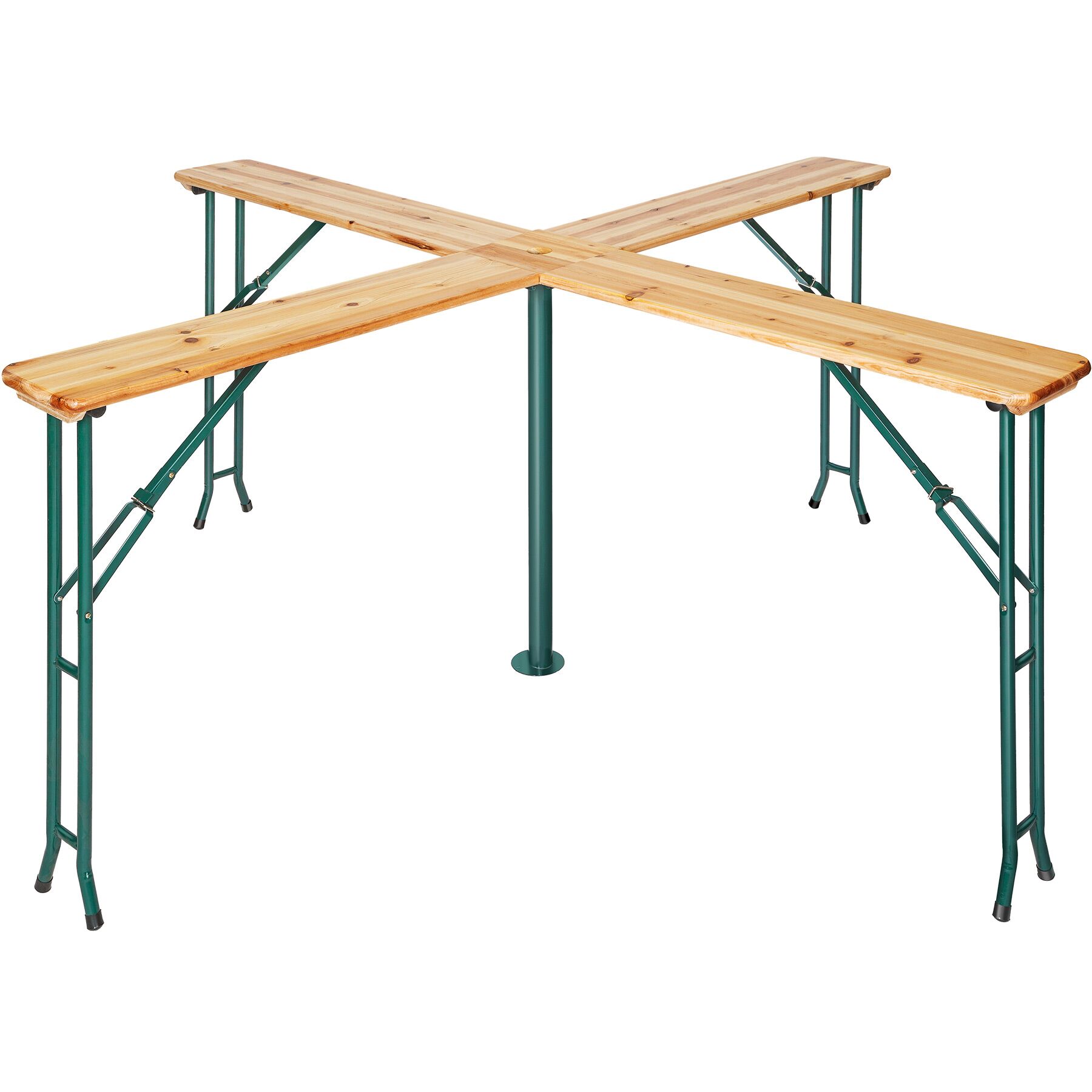 Folding Table Quattro - includes parasol holder, 241 x 241 x 103 cm