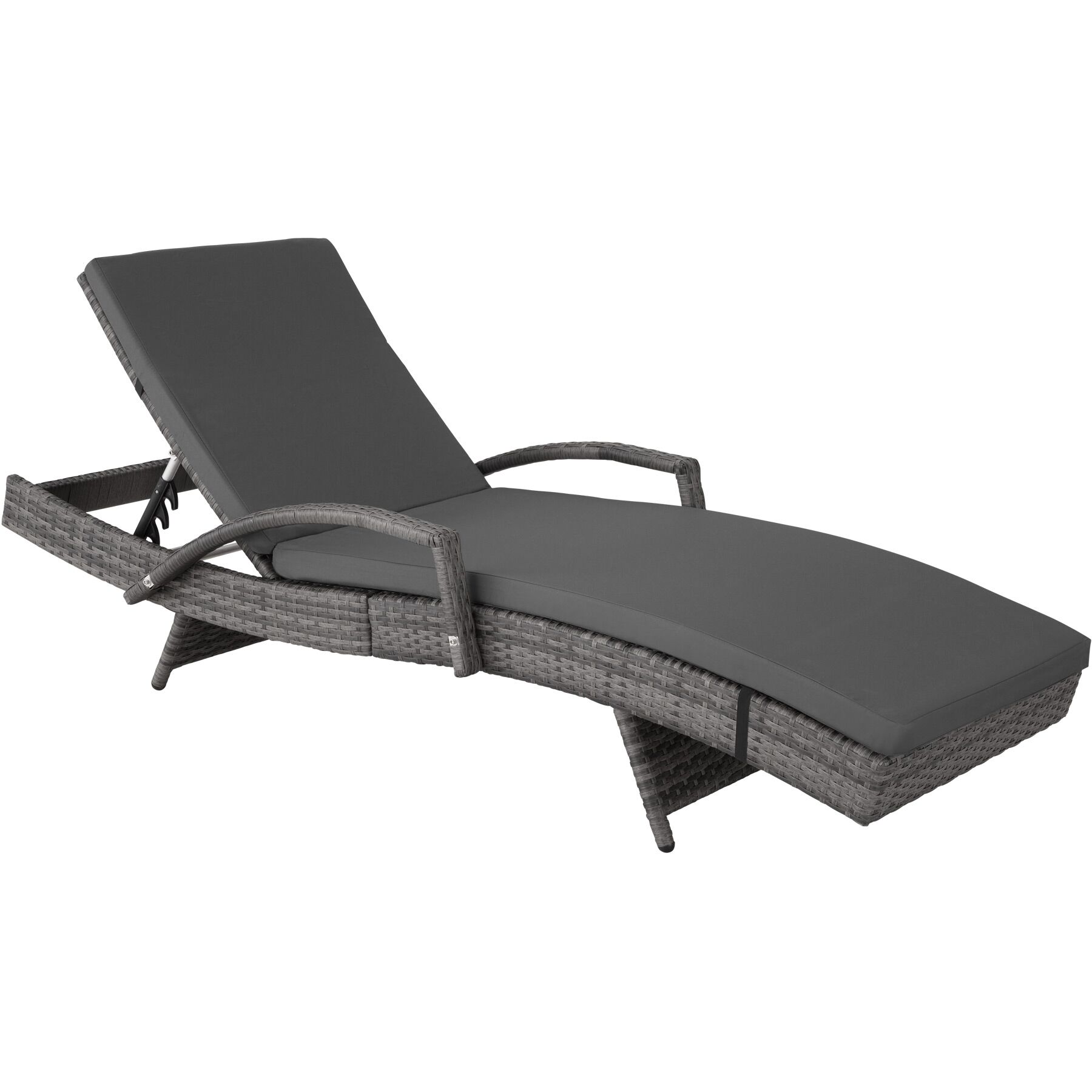 Sun Lounger Oceane - with aluminum frame, 5-step adjustable backrest, UV-resistant
