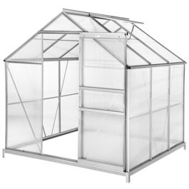 Greenhouse in aluminium & polycarbonate w/ foundation