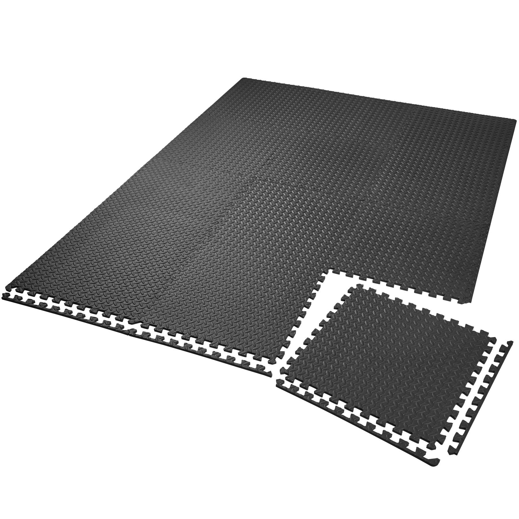 Gym Mats - 12 interlocking sections with 24 edge pieces