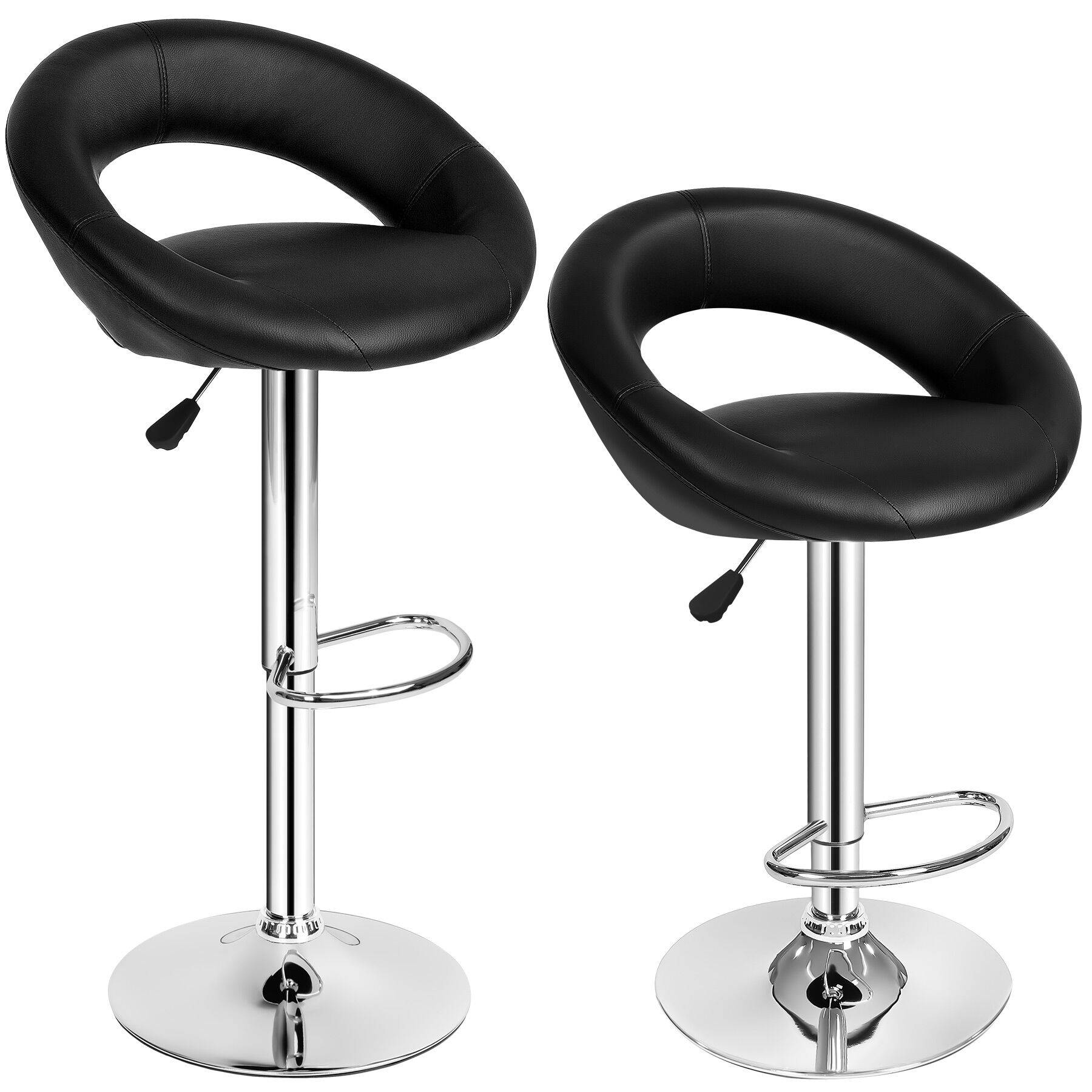 2 bar stools Christian made of artificial leather