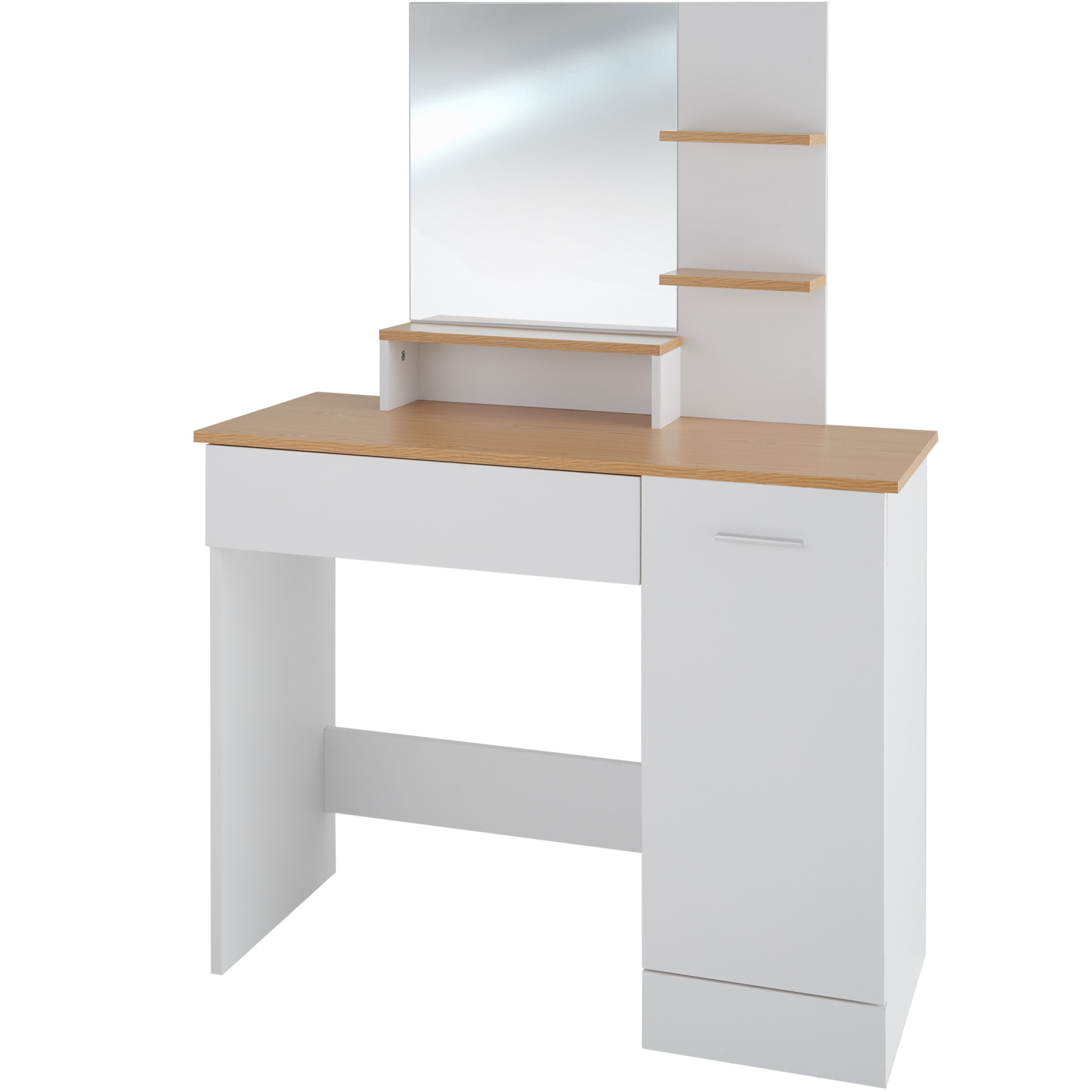 Dressing Table Zoe - drawer, mirror, cupboard and storage shelves