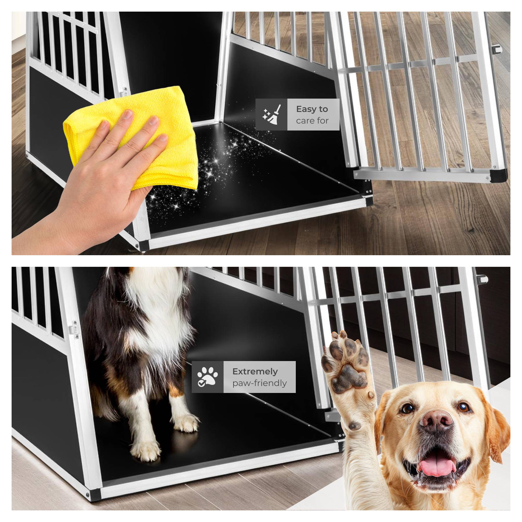 ICObuty Schild 'Dog In Yard Keep Gate Closed' – Reflektierend, Aluminium 40mm, 30,5x25,4 Cm, Wasserdicht