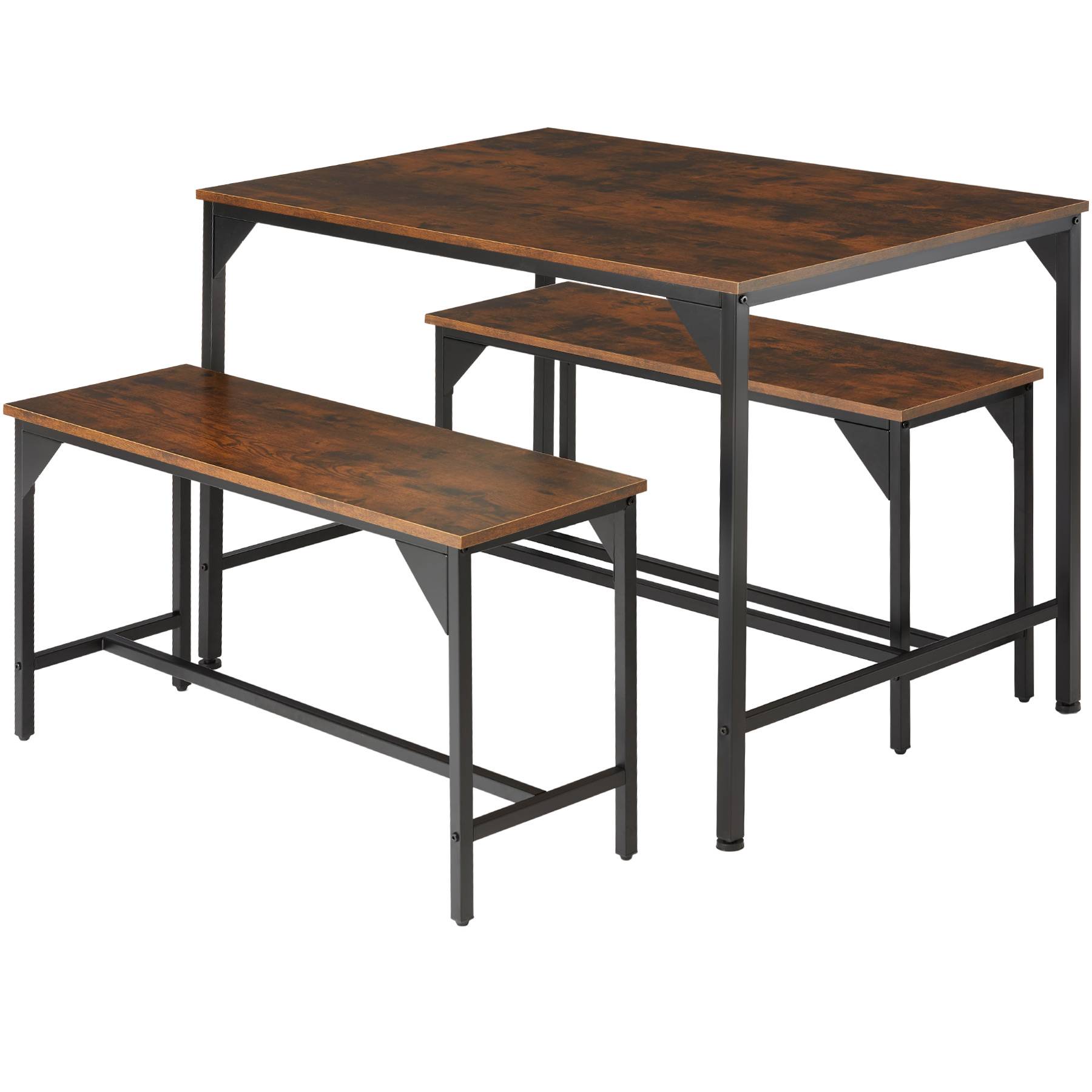 Dining Table Set Bolton - 3-piece, 2 benches