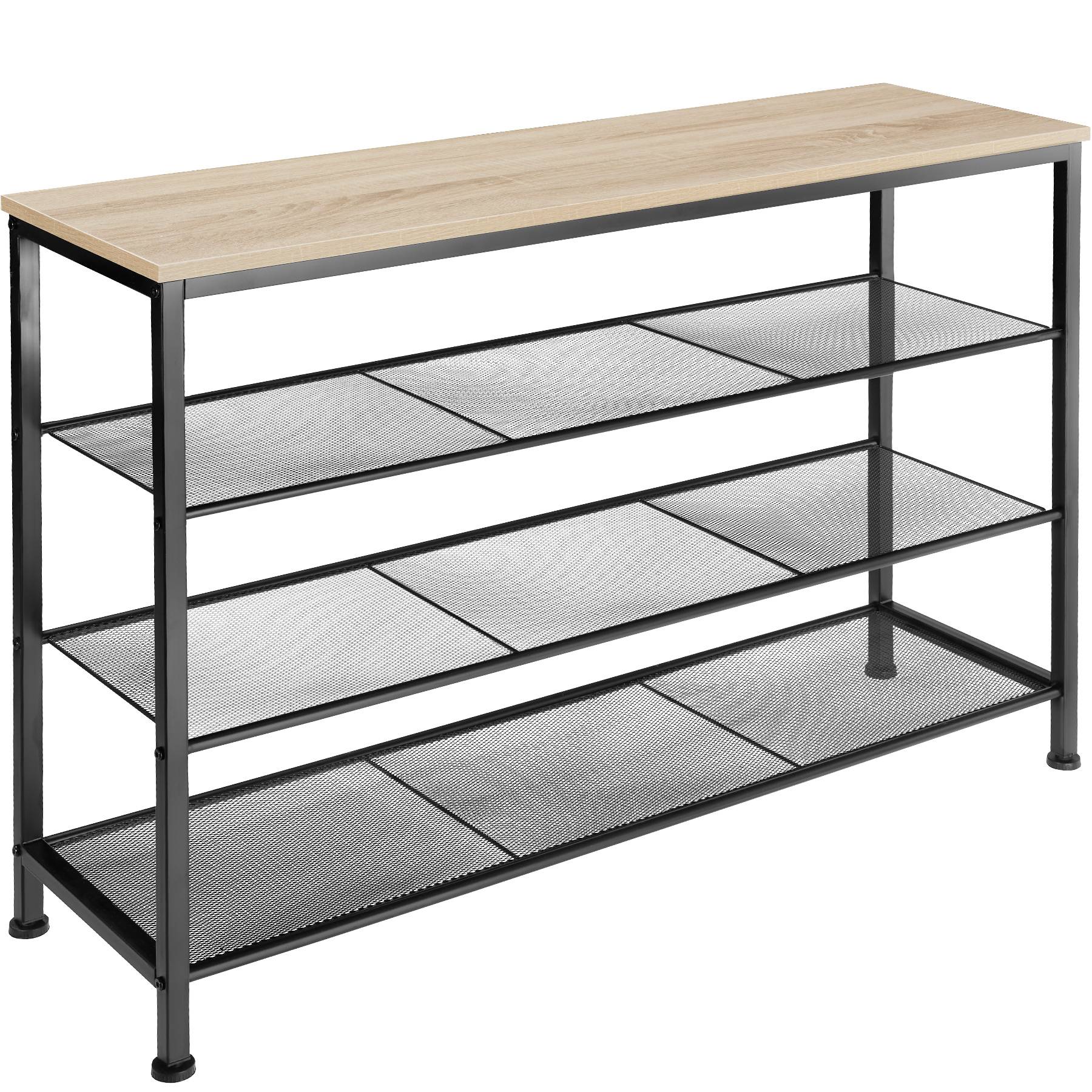 Shoe Rack Portsmouth - surface shelf and 3 grid shelves, industrial style