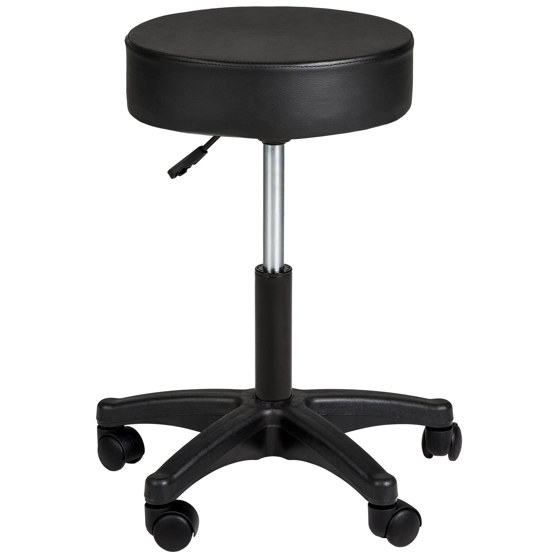 Desk Stool Werner - height adjustable, rotatable, good padding, 5 double wheels