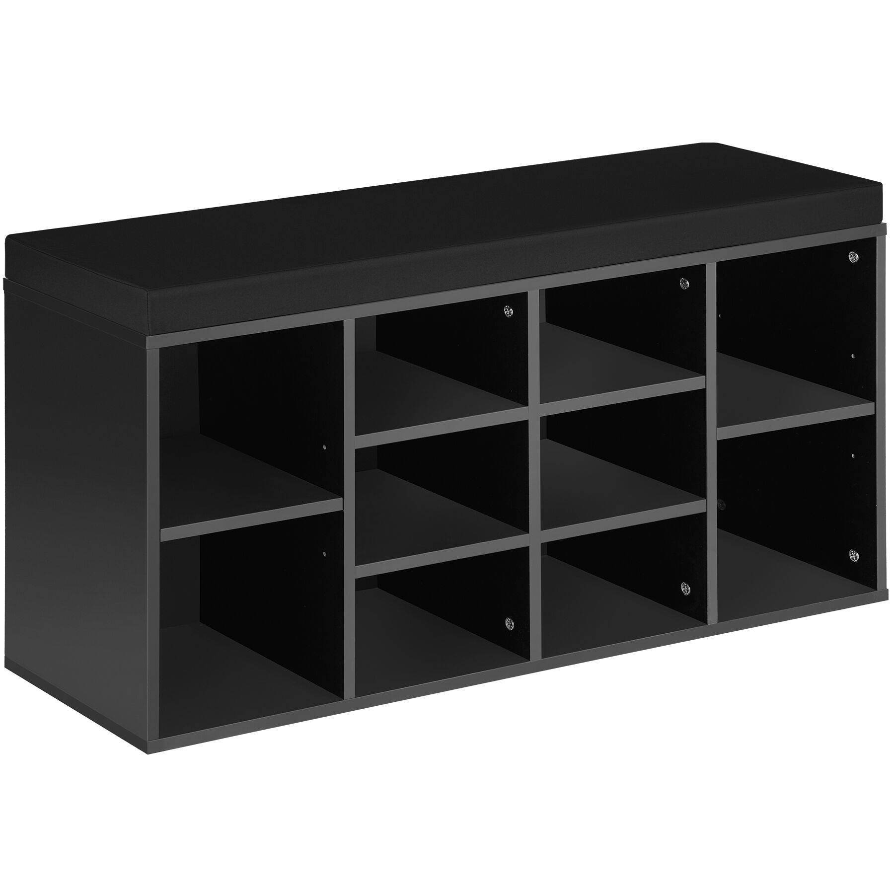 Shoe Rack - storage cabinet for 10 pairs of shoes, bench with seat cushion, 103.5 x 48 x 30 cm