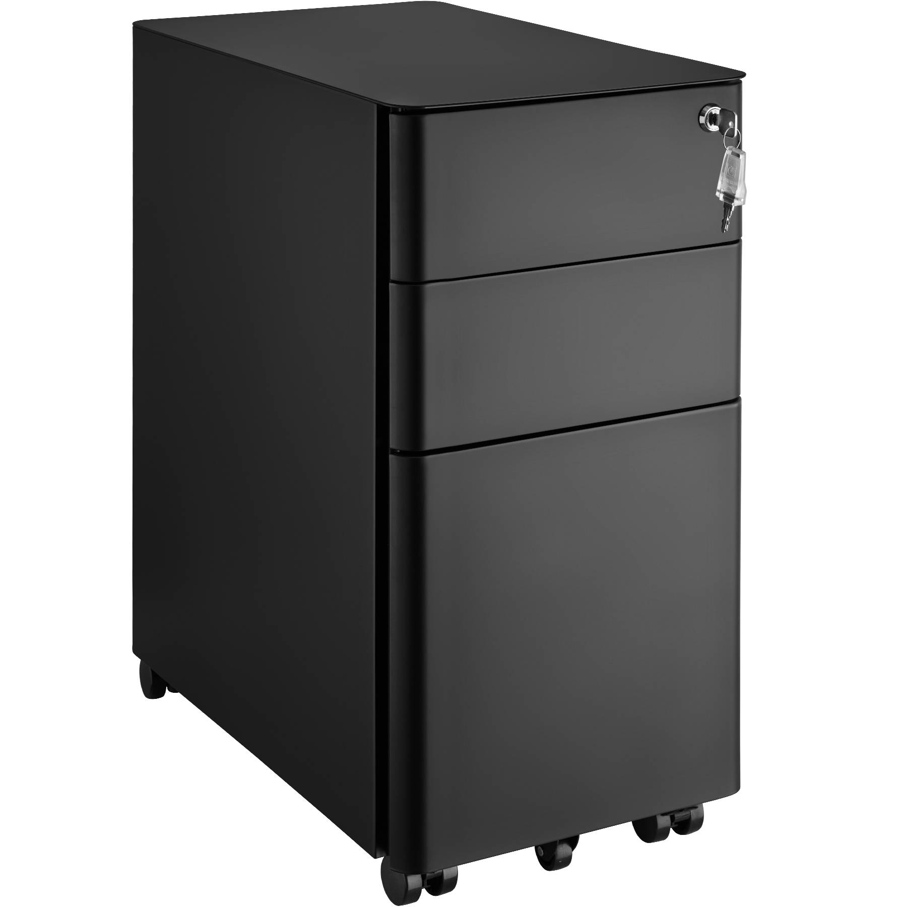 Filing Cabinet Parvus - powdered steel, 3 drawers (1 for hanging files), locking