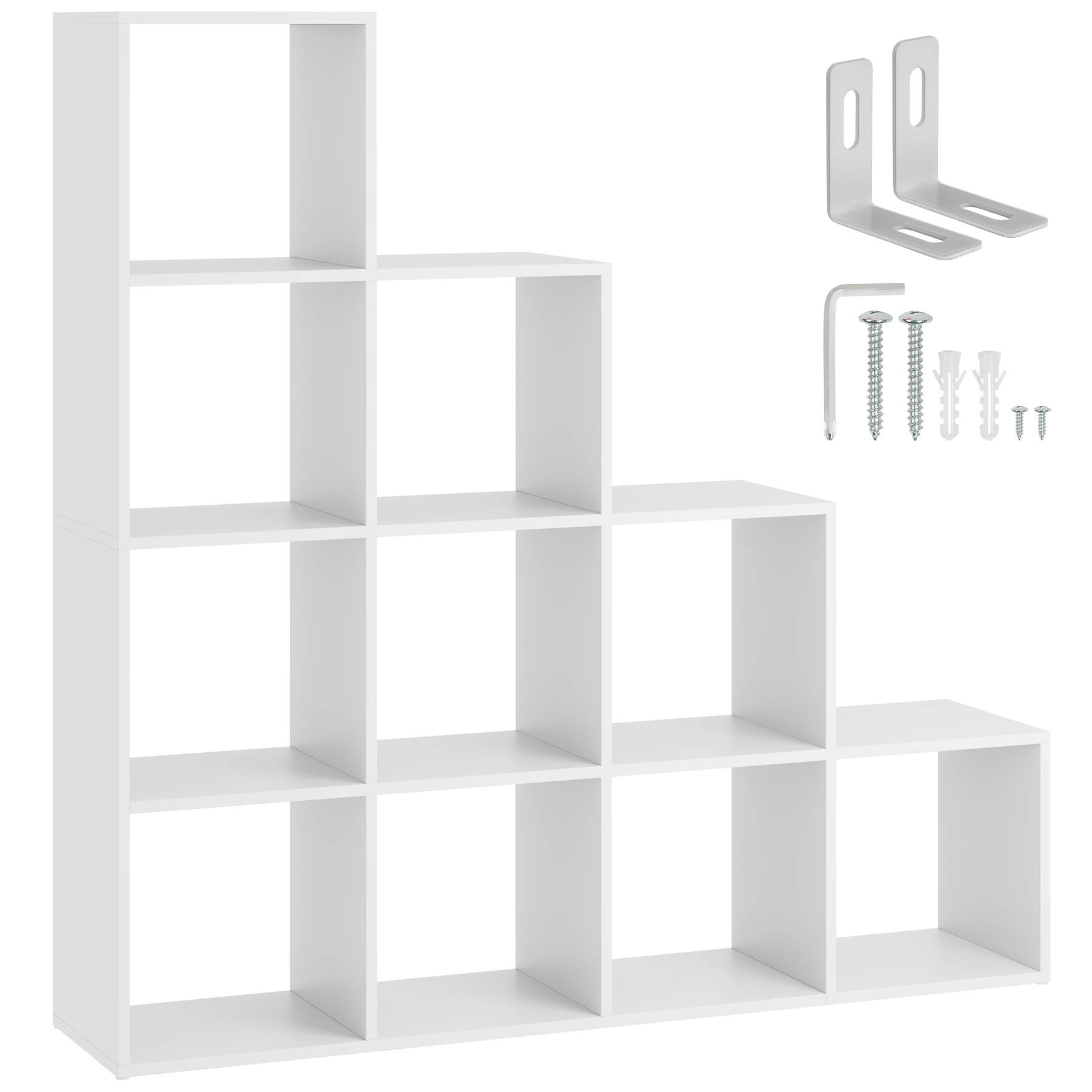 Bookshelf Talisa - 10 shelving compartments in cube design
