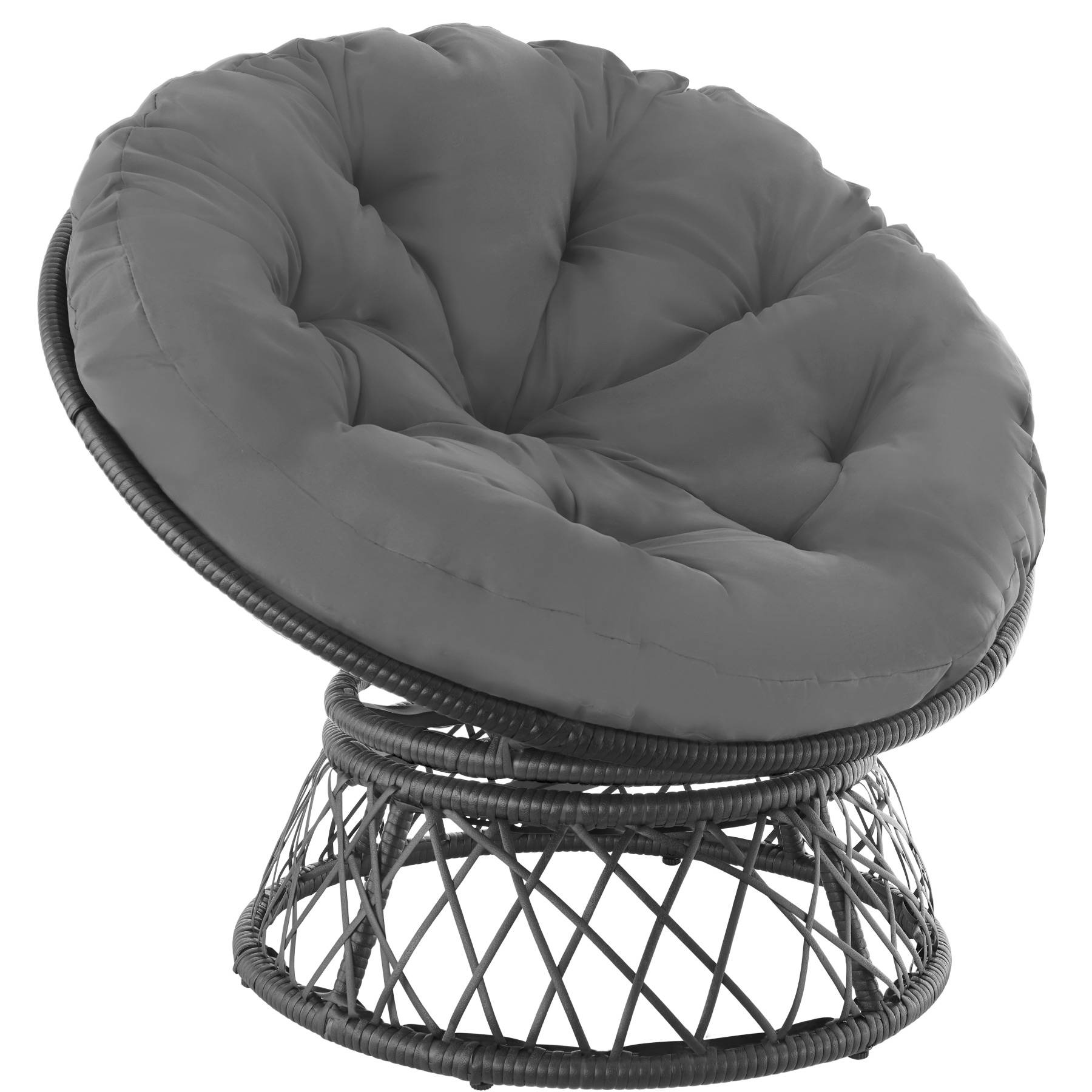 Garden Chair Gargano - rotatable, resilient polyrattan, comfortable round cushion, 