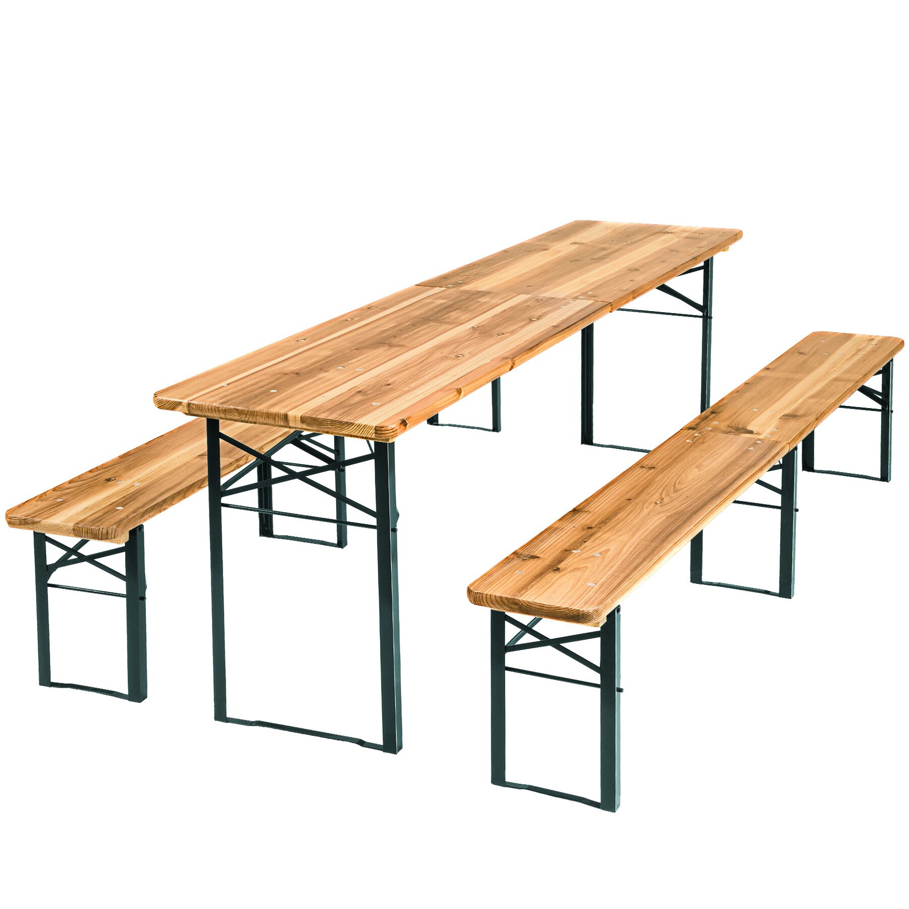 Dining Table and Bench Set Ralf - 2 benches, foldable, durable, stable