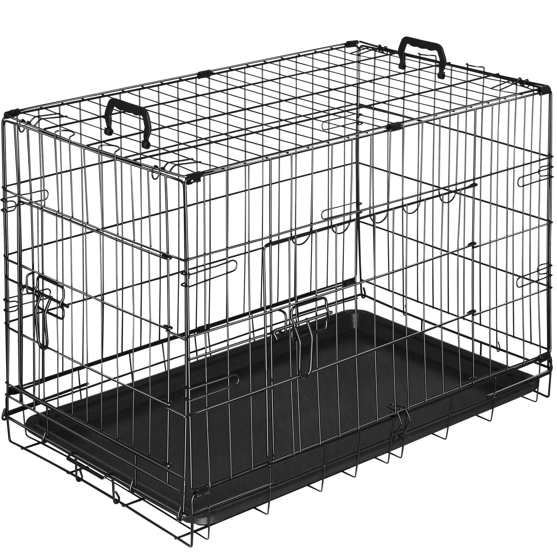 Dog Crate Luna - foldable, robust steel mesh, double locked doors