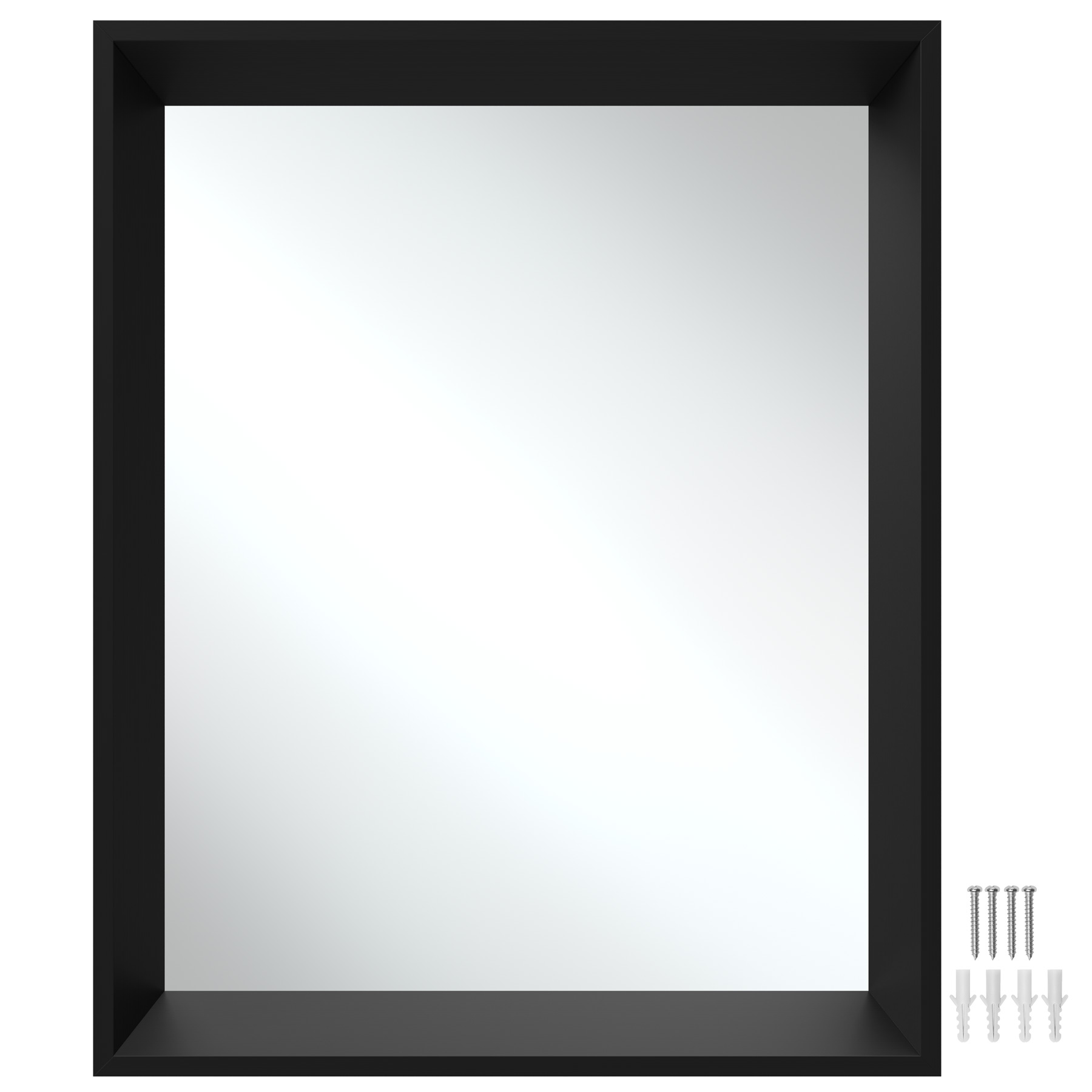 Wall Mirror Elina - rectangular, with plastic frame, includes mounting materials