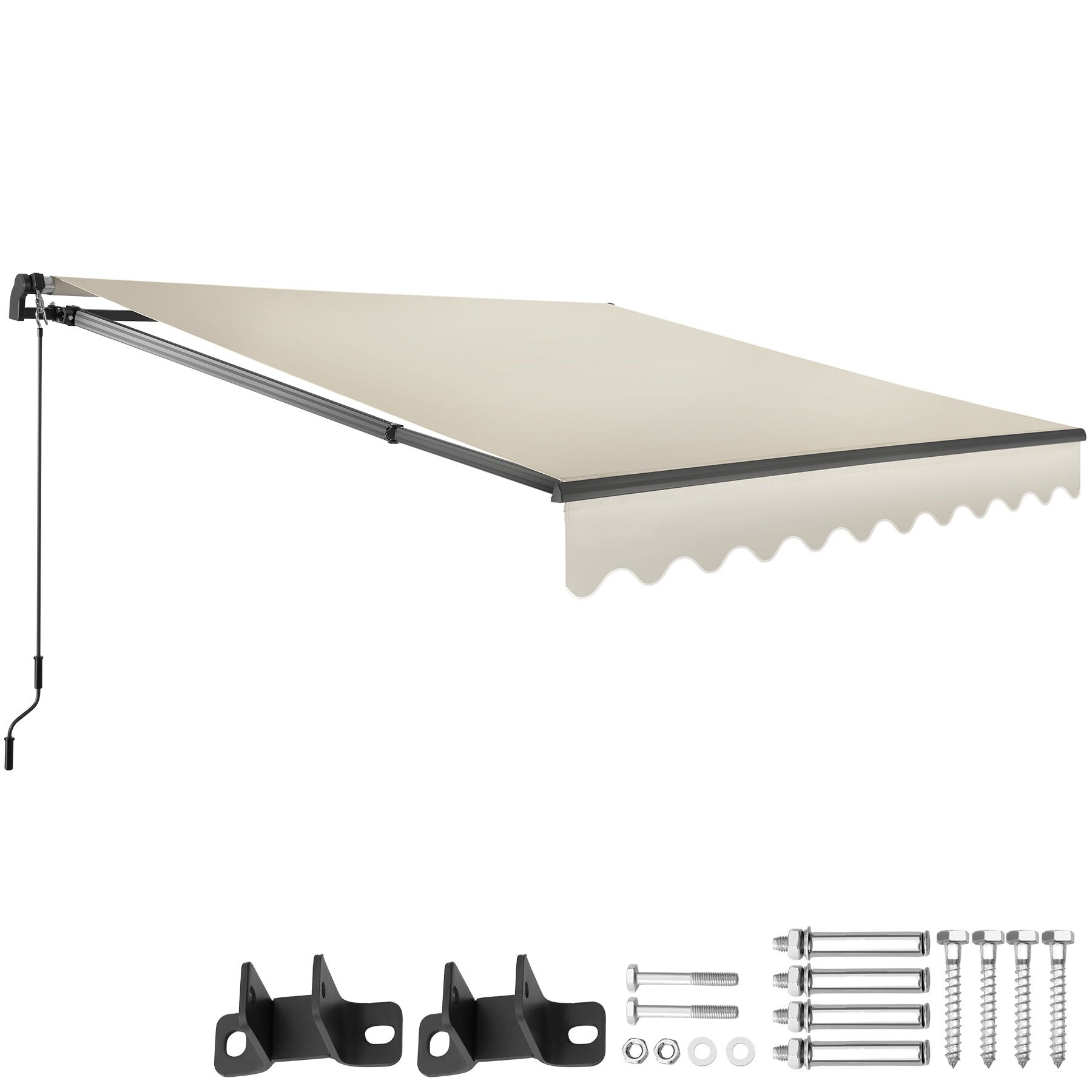 Retractable Awning Ornella - wall bracket incl, easy adjustment, and UV blocking