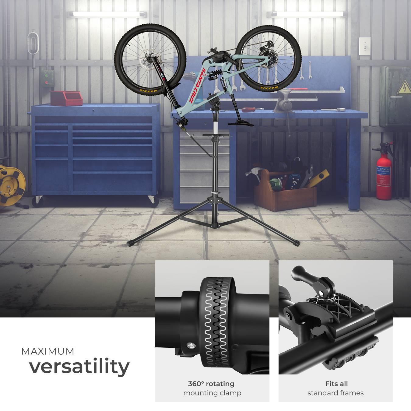 Buy Bicycle repair stand Tristan, load capacity 50 kg, foldable