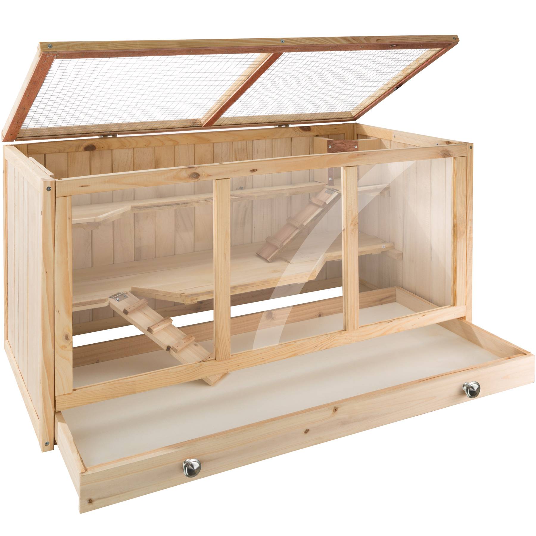 Buy Hamster Cage Goldie, wooden, with floors and ramps, large