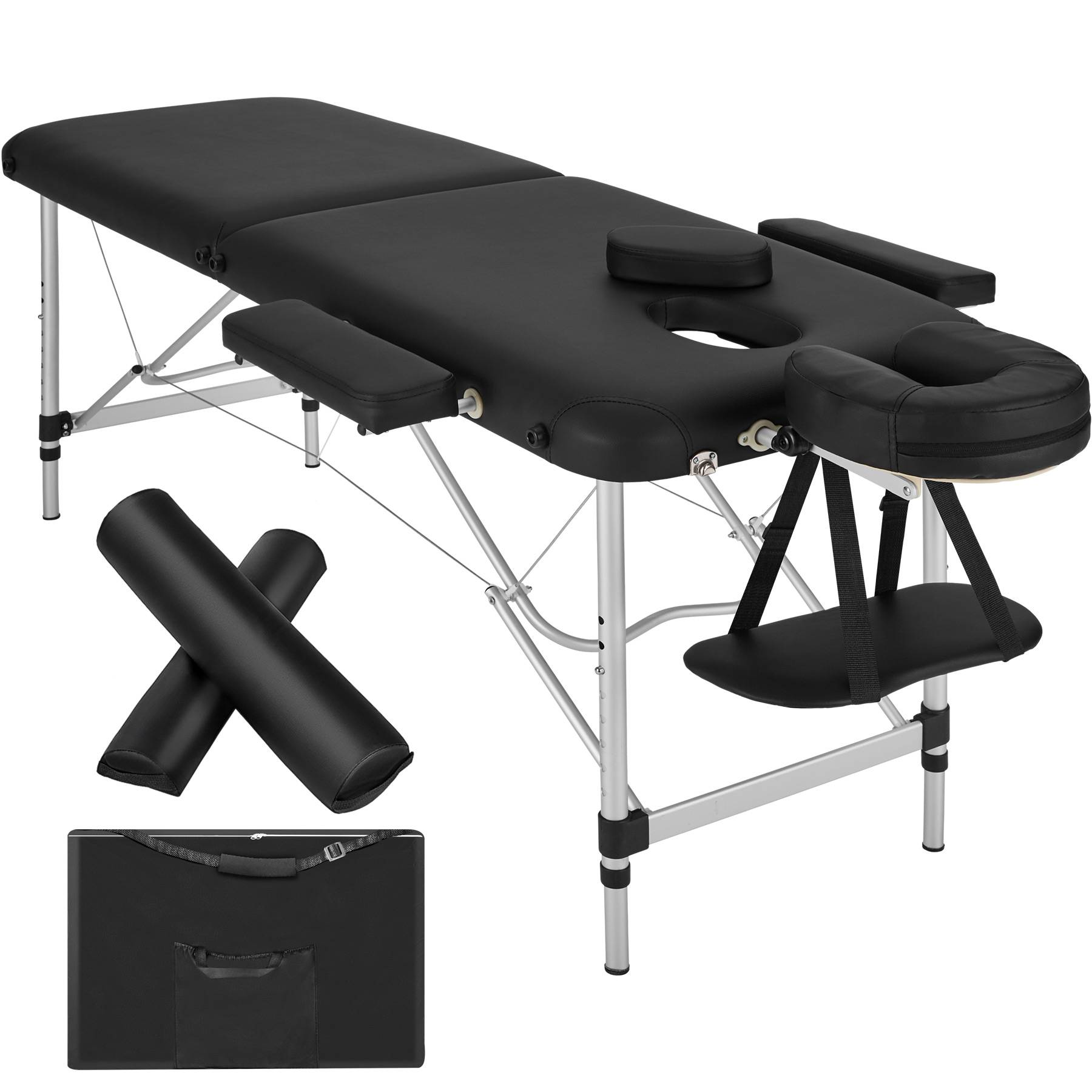 Massage Table Set Massage Bench Massage Table 2 Zone Massage Bed Cosmetic Lounger Bag Bolsters Head And Armrests