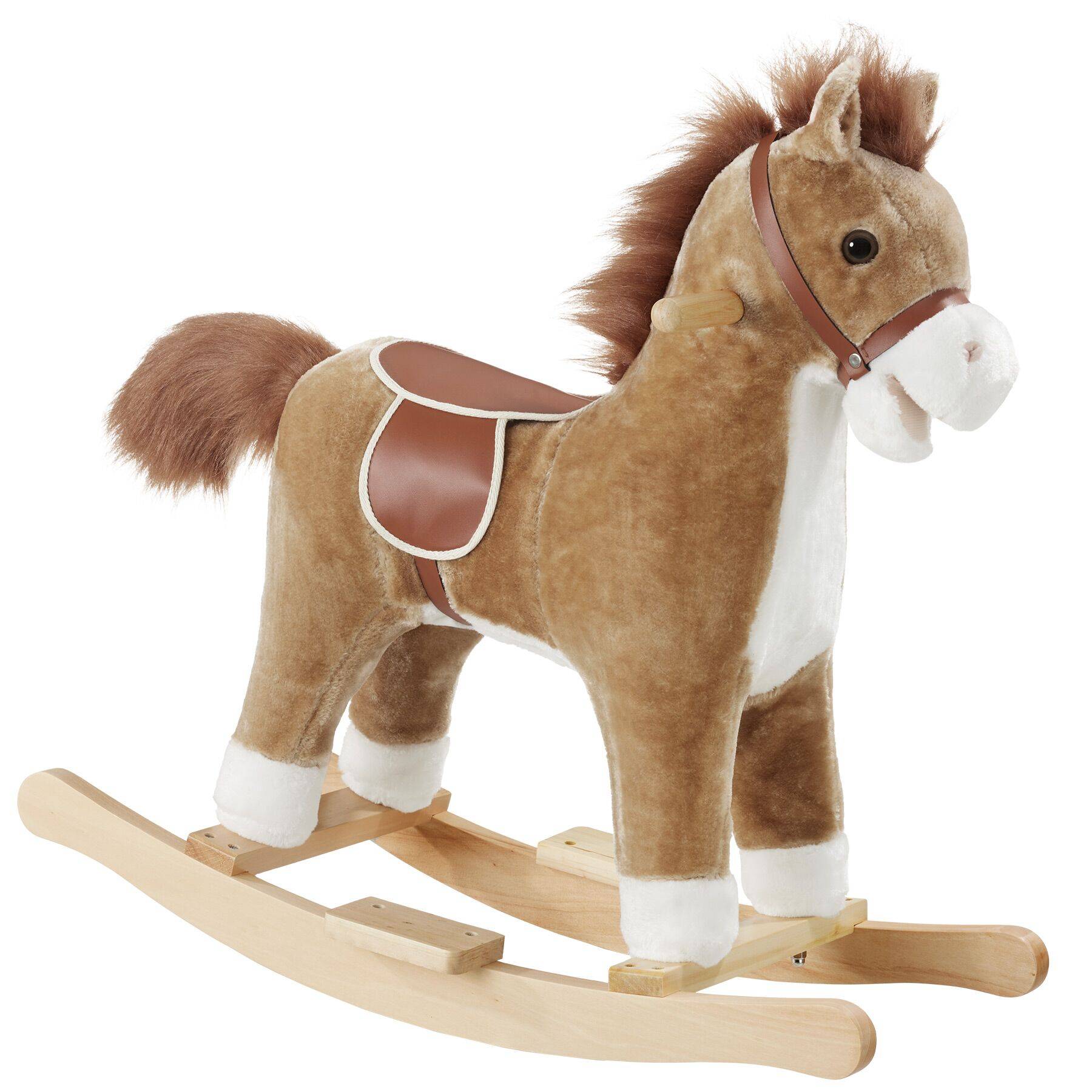 Rocking horse with plush, high-quality design, from 24 months