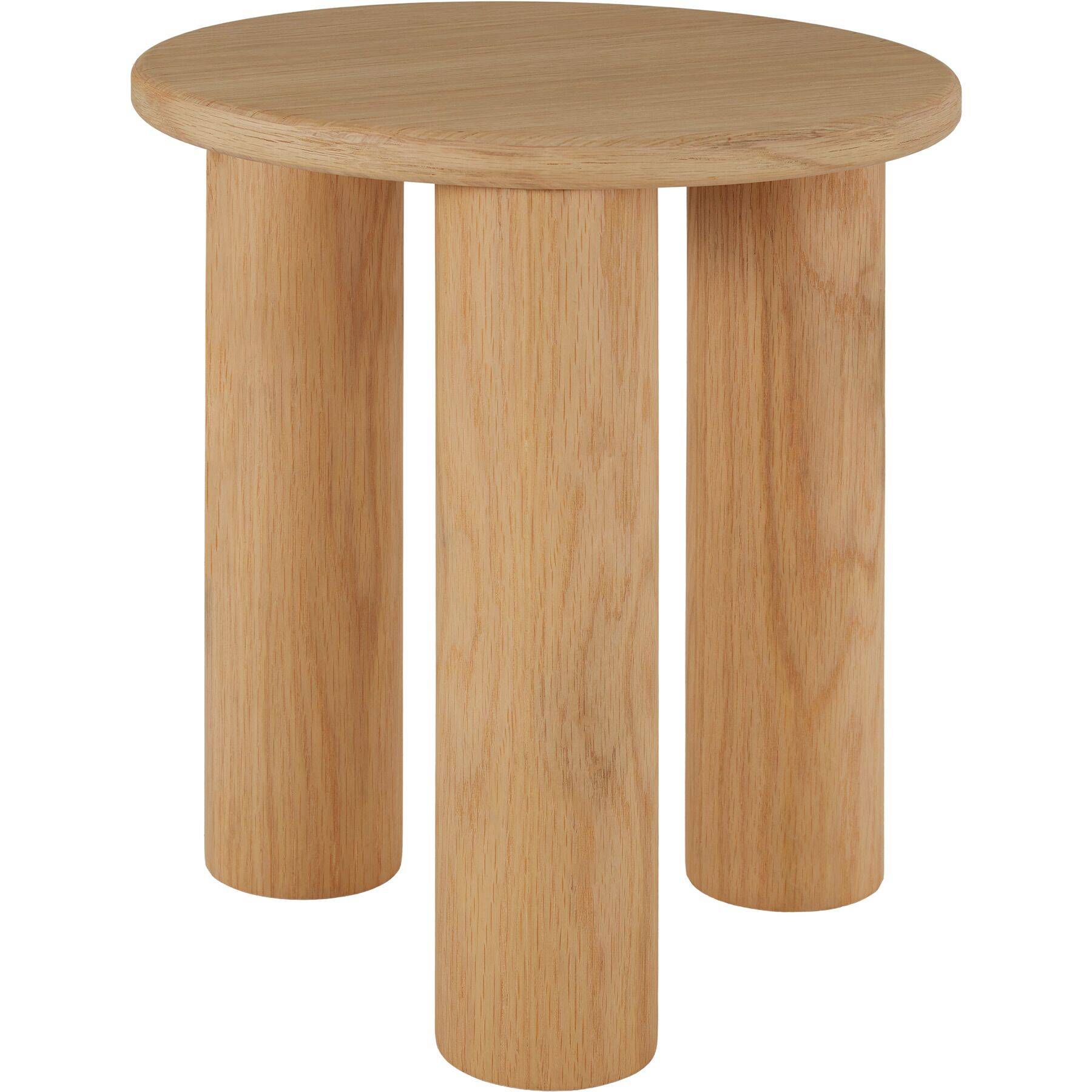 Side Table Sisi - round, solid wood legs, rustic look