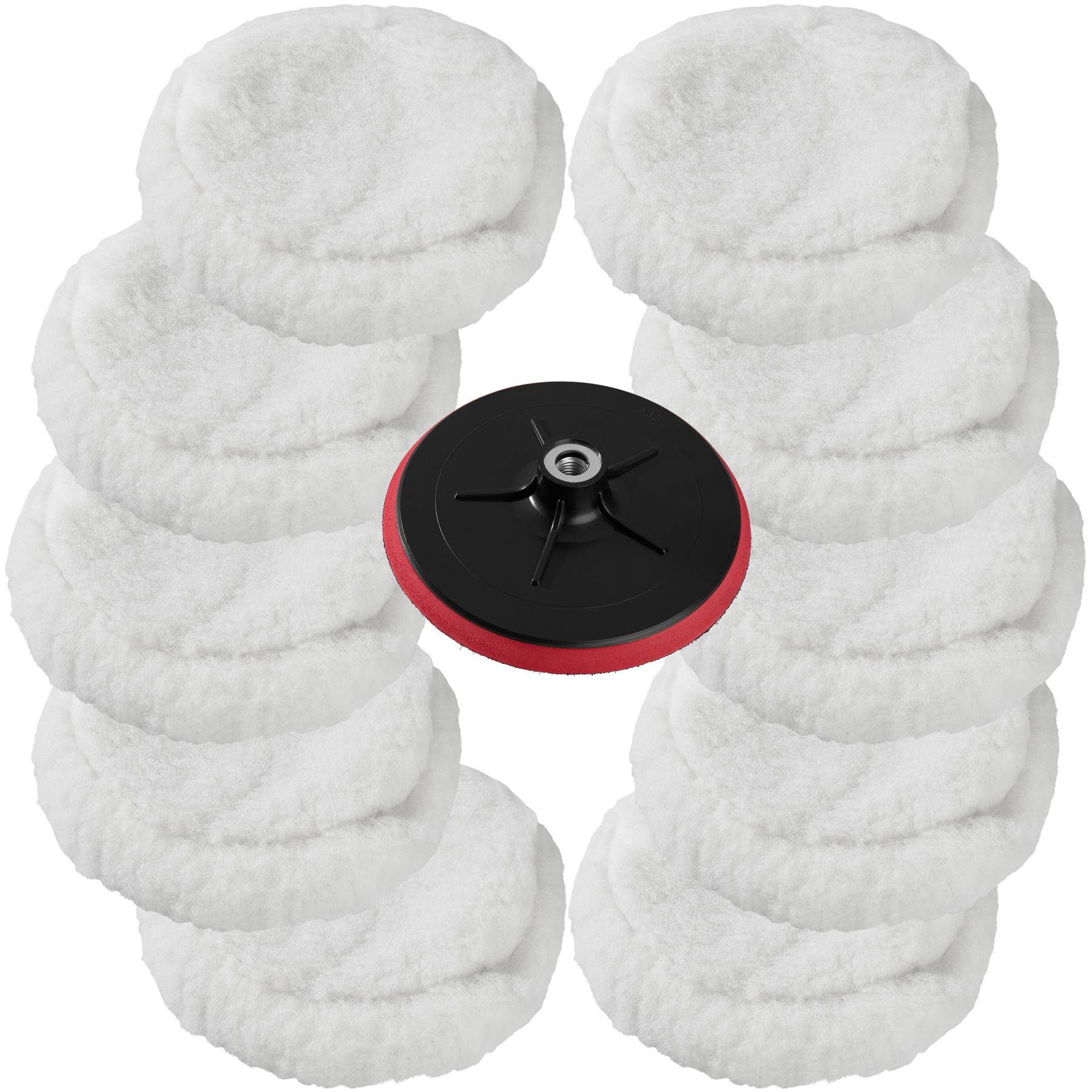 Buffer Pads - 10x 220 mm polishing attachments, super soft, M14 180 mm pad