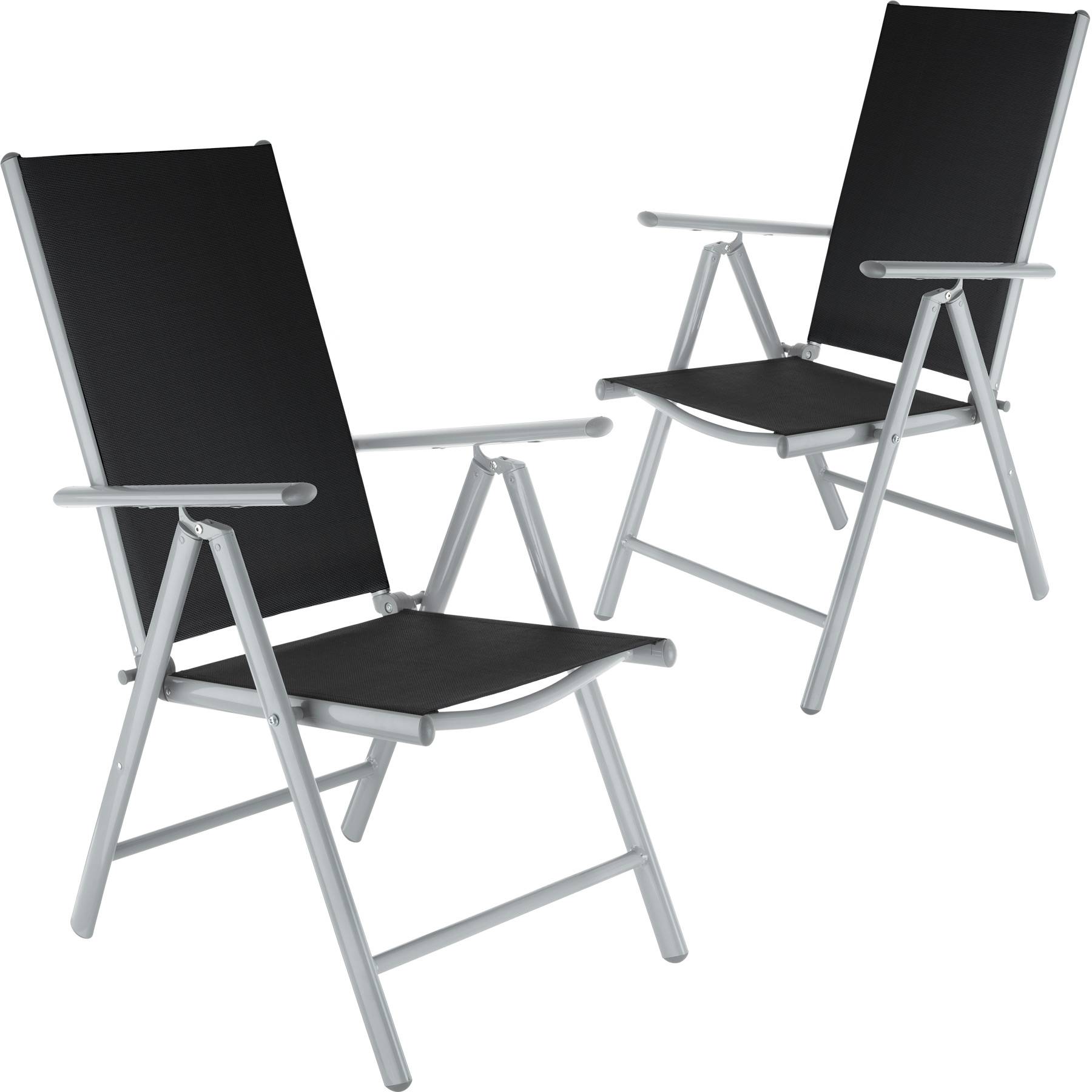 Garden Chairs Marilena - folding, aluminium, 7-position adjustable backrest