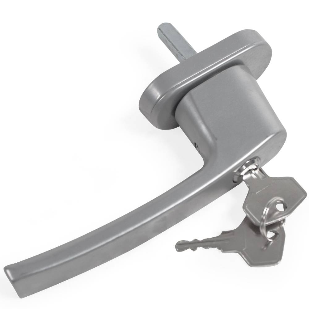 Window Handles - set of 4, built-in lock, 2 keys per handle, for UPVC, aluminium, & some timber windows