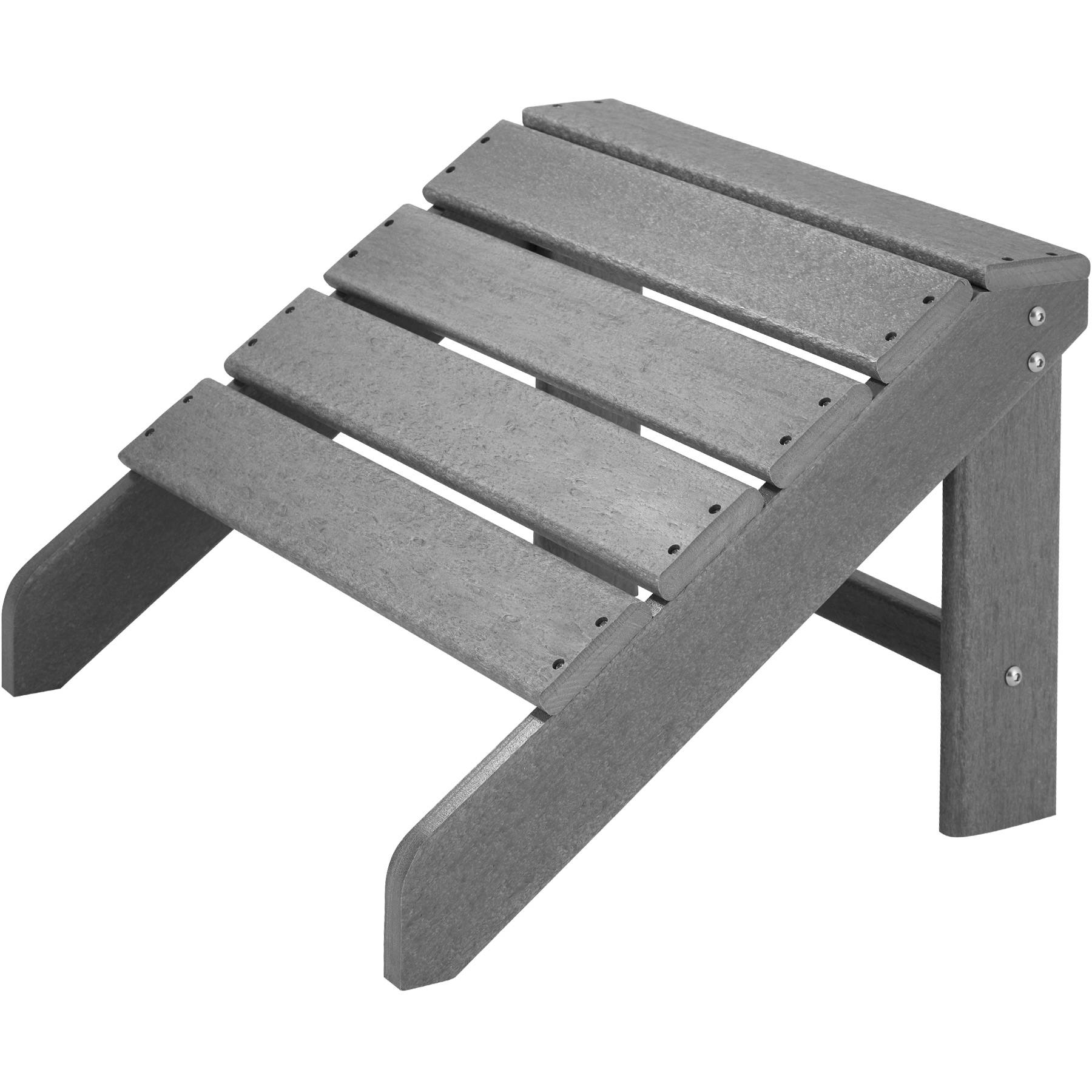Footstool - weatherproof UV-resistant foot rest for Adirondack garden chair