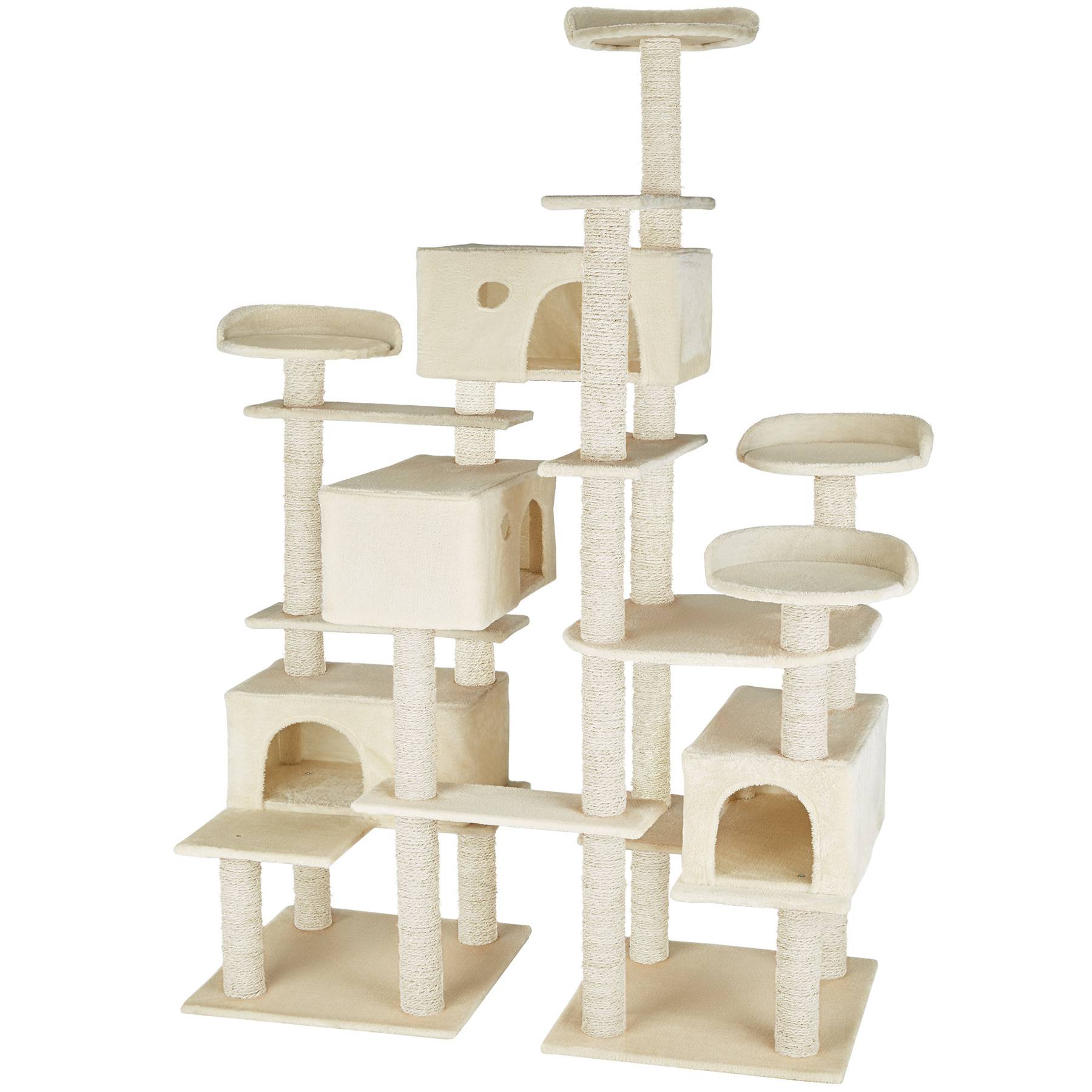 Cat Tree Entissar - 214 cm tall, sisal scratching posts, anti-tip protection