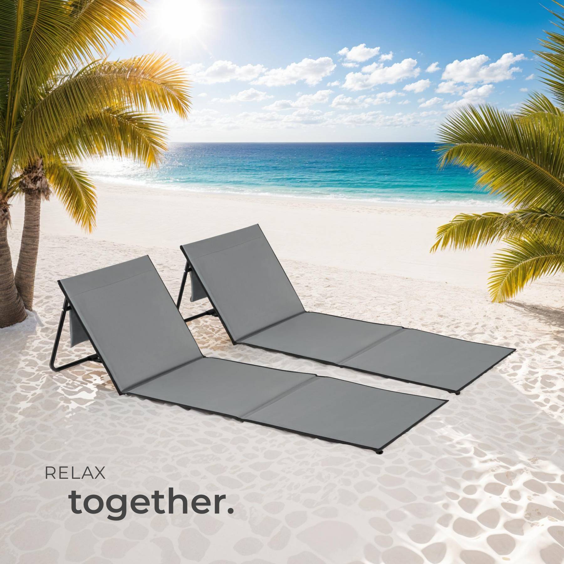 Chaise Beach Mat Backrest Floor Mat Outsunny Portable Sun Lounger