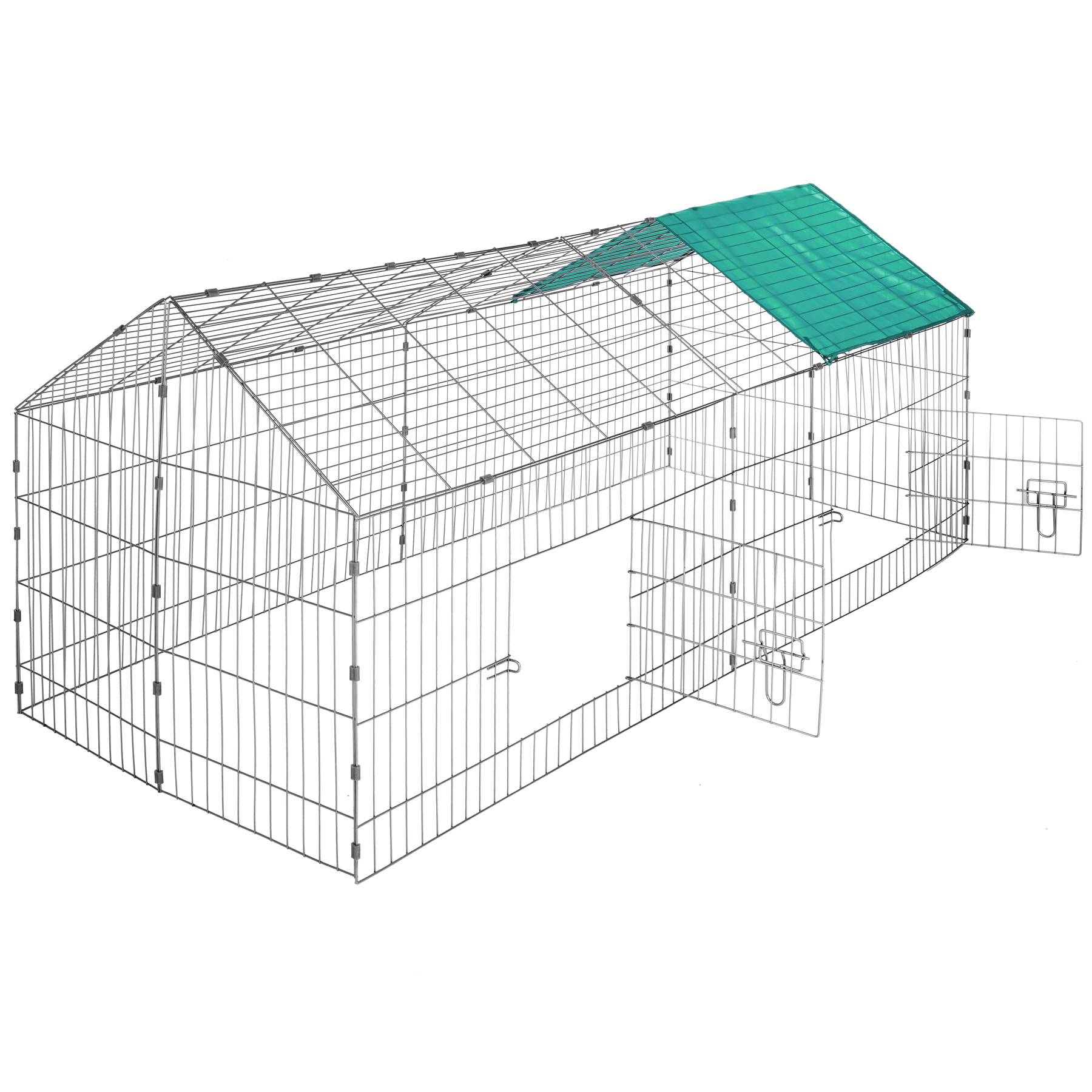 Rabbit Run - 12 grid elements with sunshade, 2 doors, 180 x 75 x 75 cm