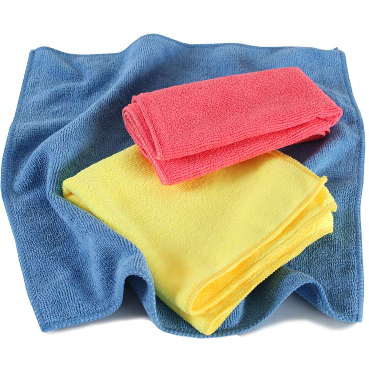 Microfibre Cloths Set of 100 - super soft, highly absorbent, washable, 35 x 35 cm