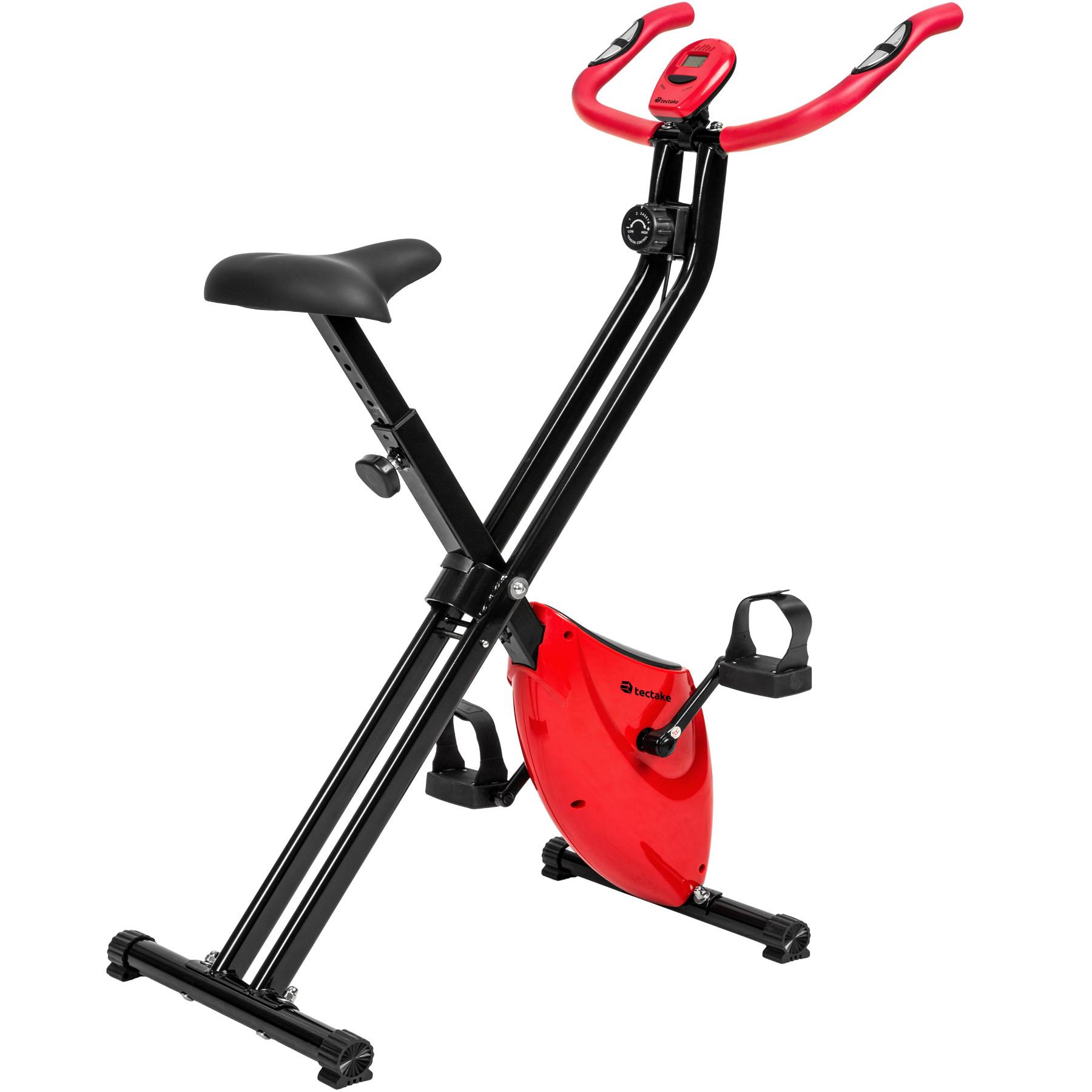 Exercise Bike - foldable, 8 difficulty levels, training computer, heart rate monitor