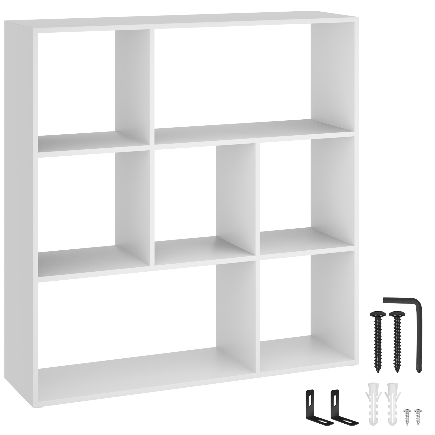 Bookshelf Tartu - with 7 storage compartments