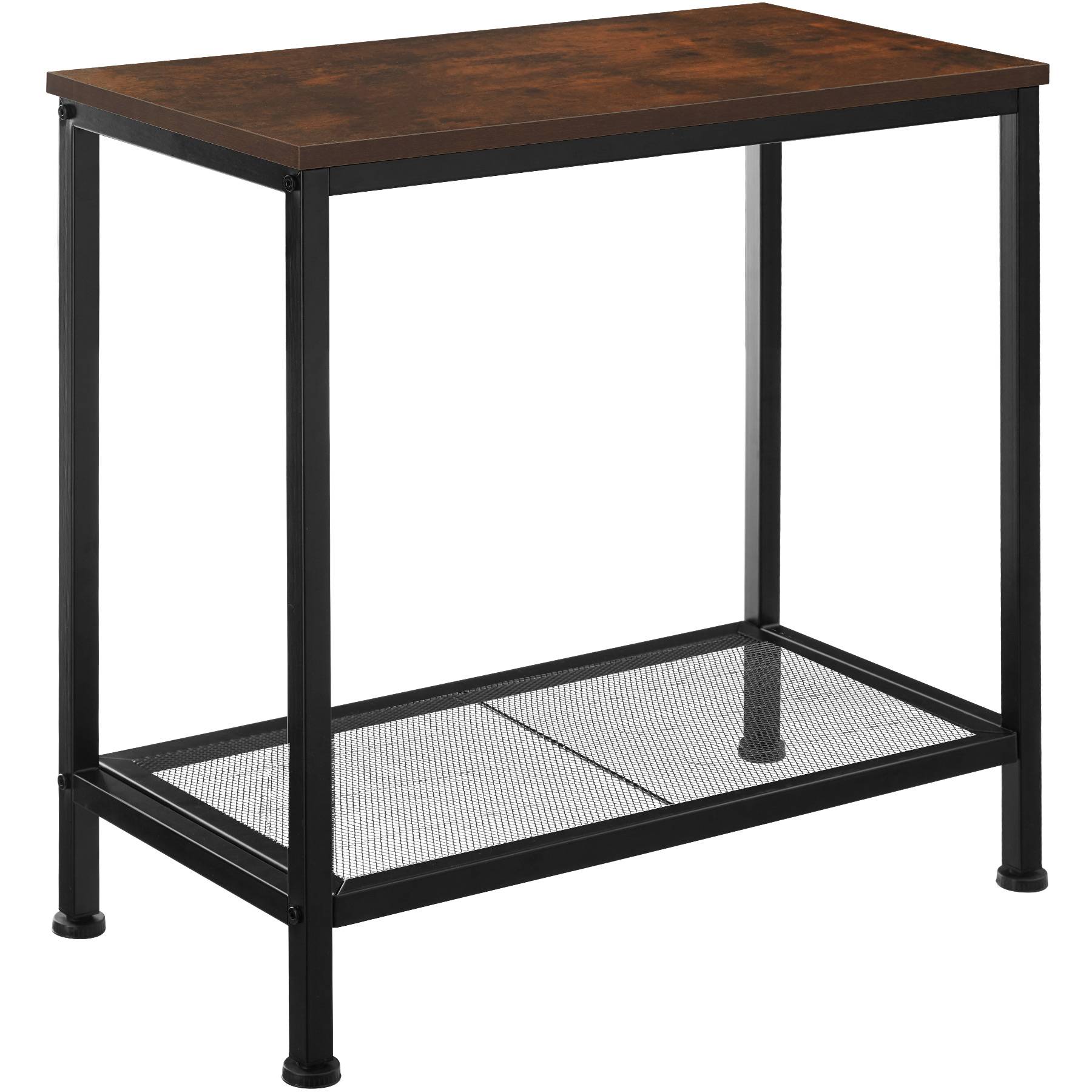 Bedside Table Filton - industrial style, with shelf, grid shelf, 60 x 30.5 x 60.5 cm