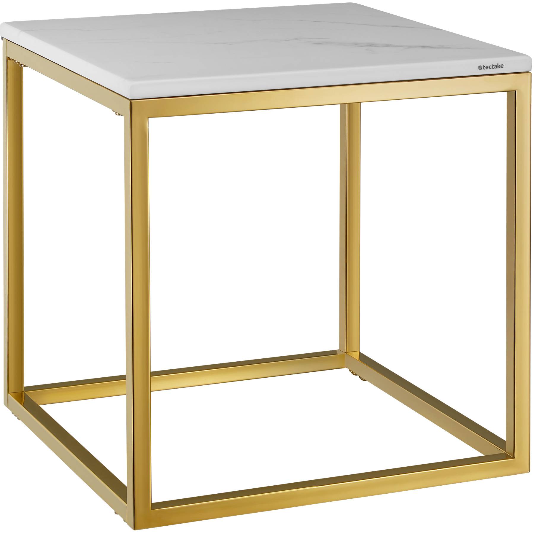 Side Table Alysia - marble top, square design