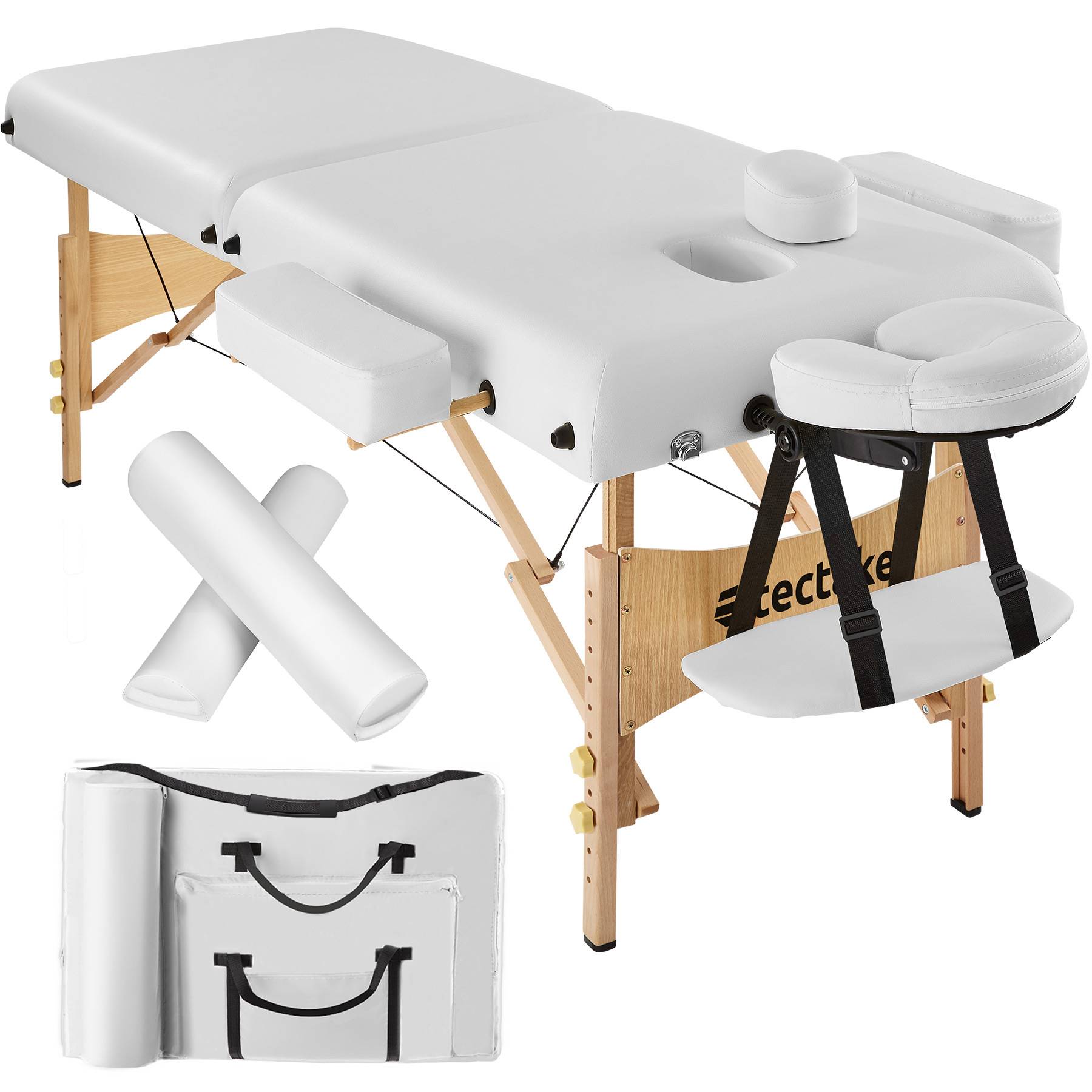 Massage Table Set Suman - 2-zone, 7.5 cm padding, including bolsters, bag, head and armrests