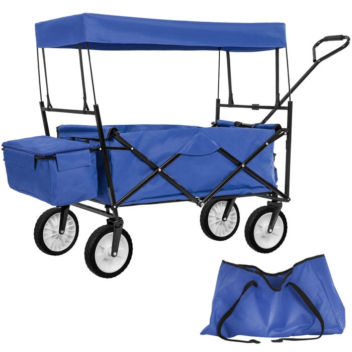 Garden trolley with roof foldable incl. carry bag