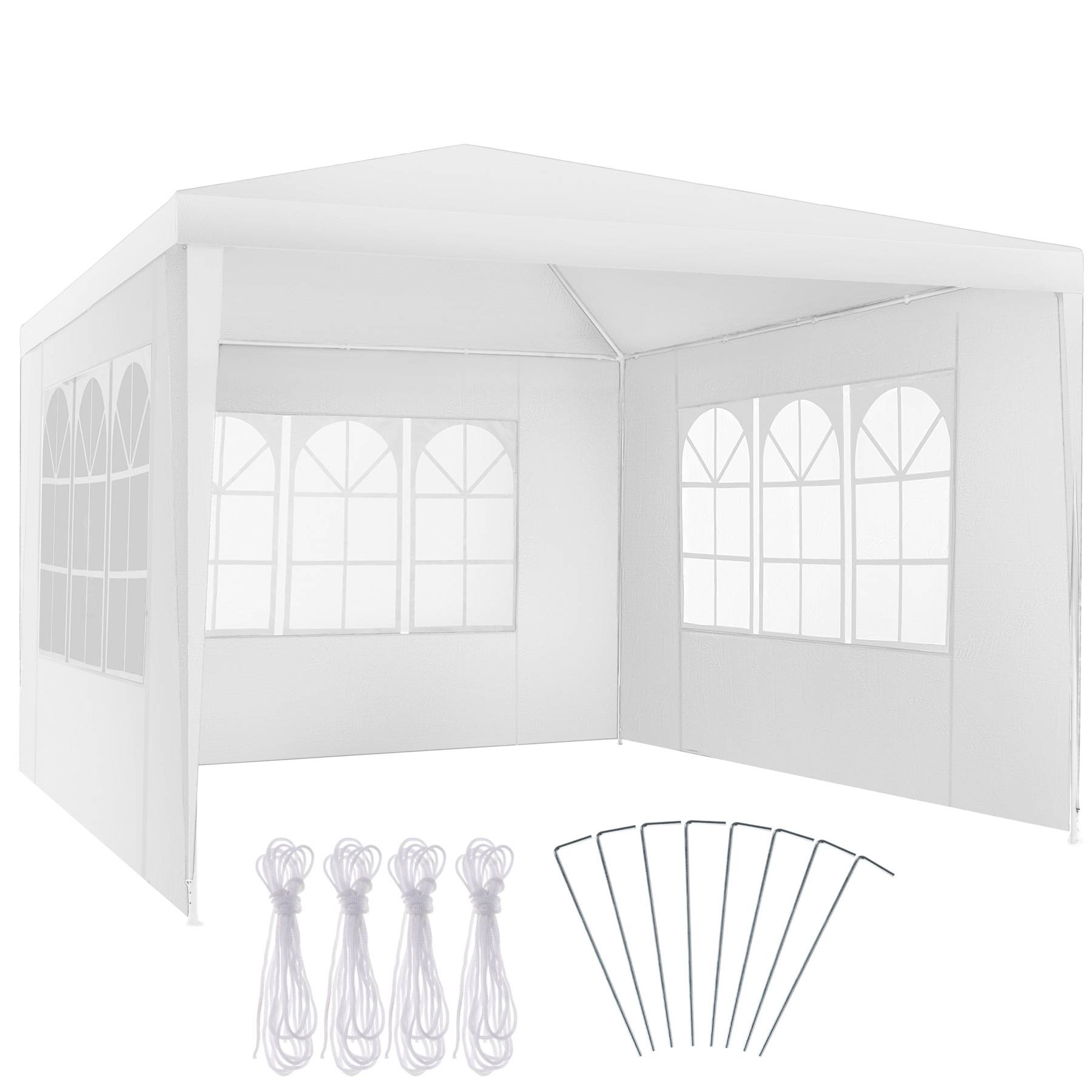 Gazebo Barinas with 3 side panels, water-resistant, 3x3m